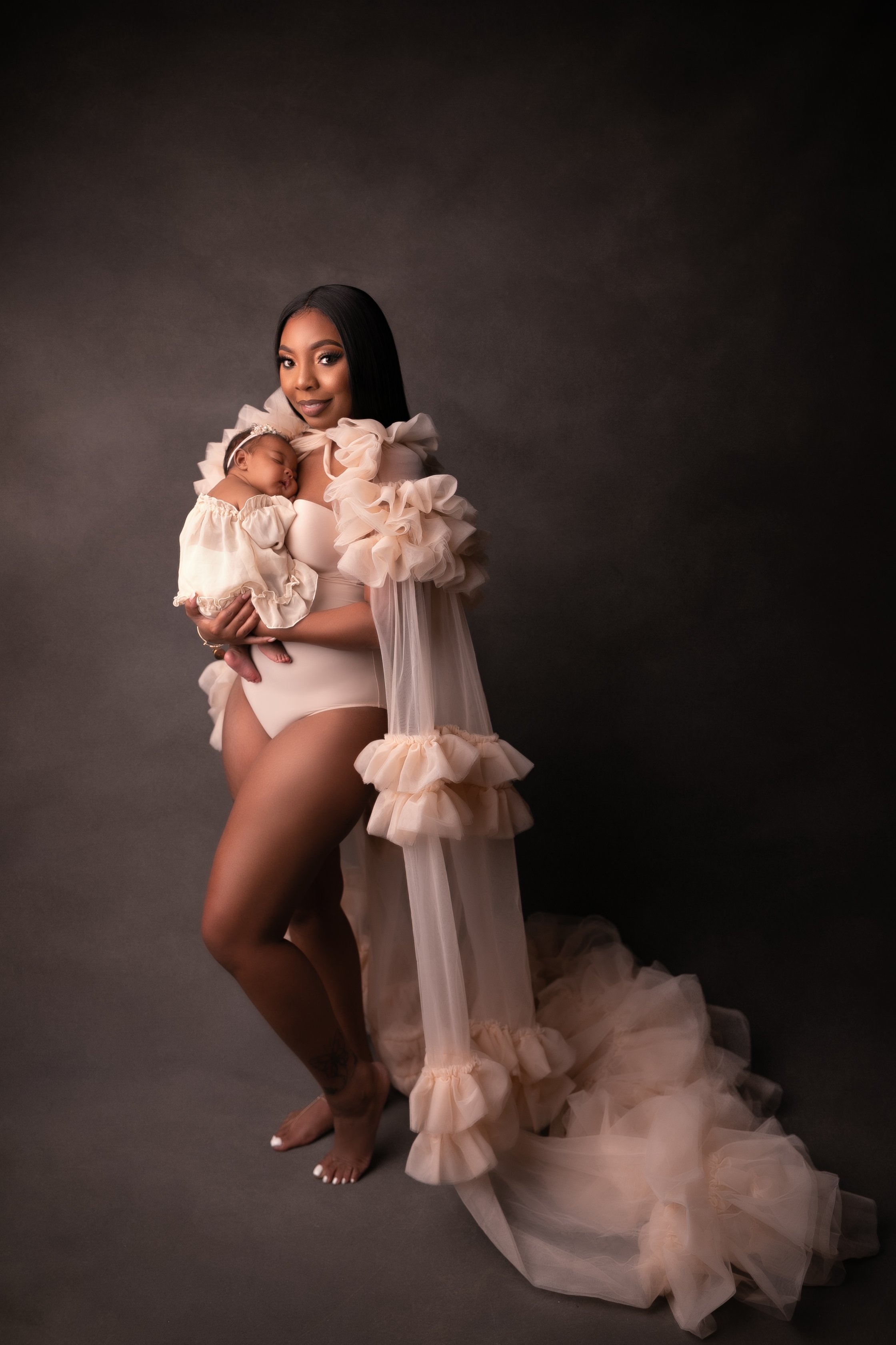 Blush Ruffle Cape/ M/ Bodysuit not included