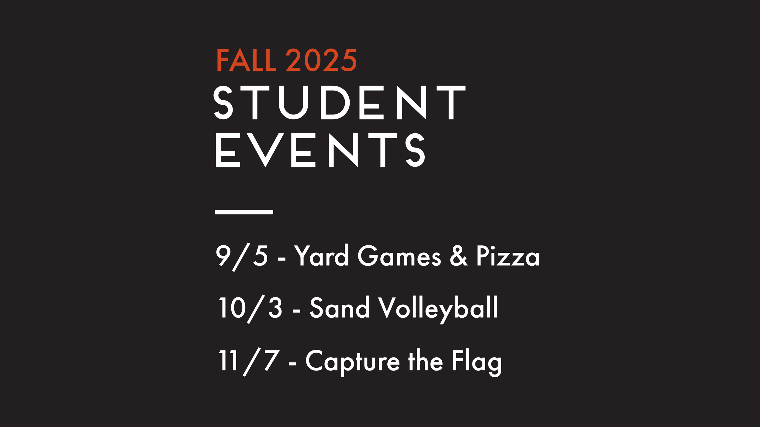 Ascent Church Student Events