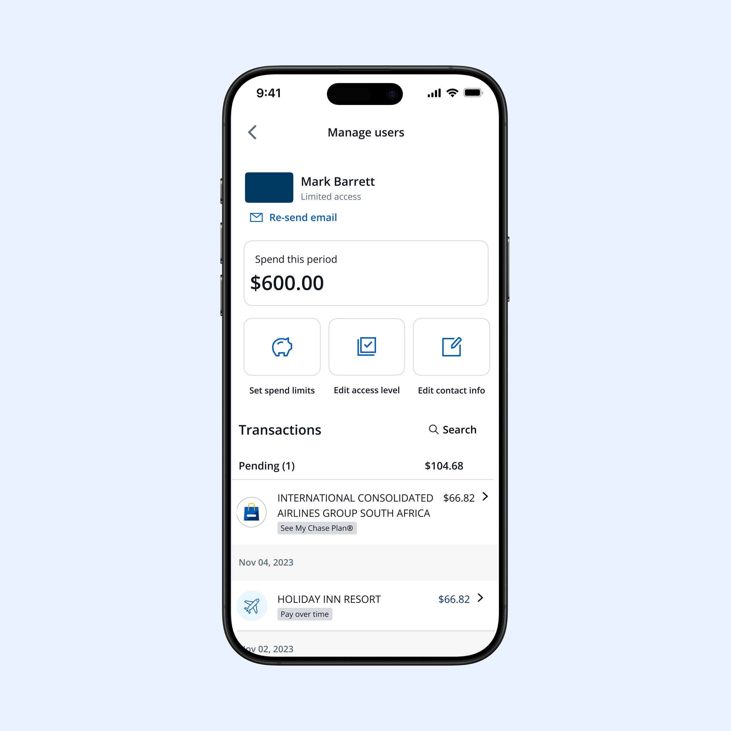 Designing the authorized user experience Chase was missing