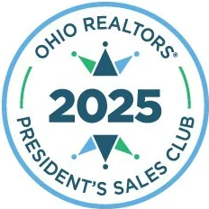 Ohio Realtors President's Sales Club 2025 logo with a crown and a stylized house