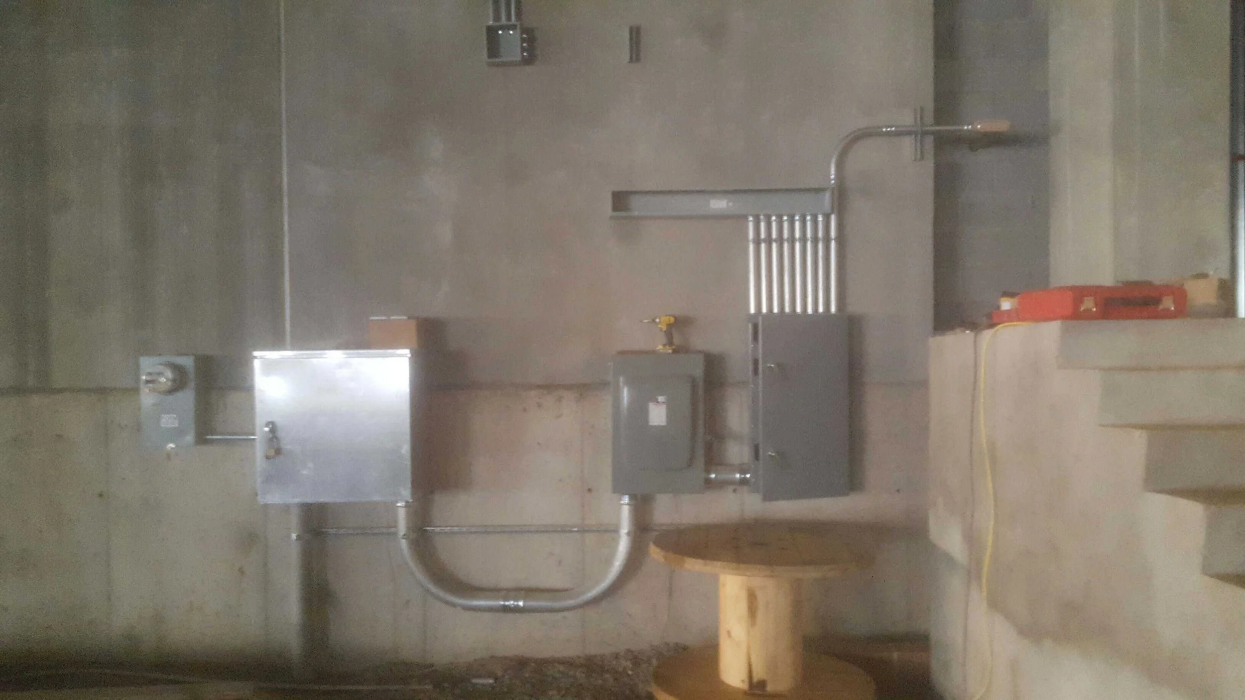 Electrical access panels in commercial building