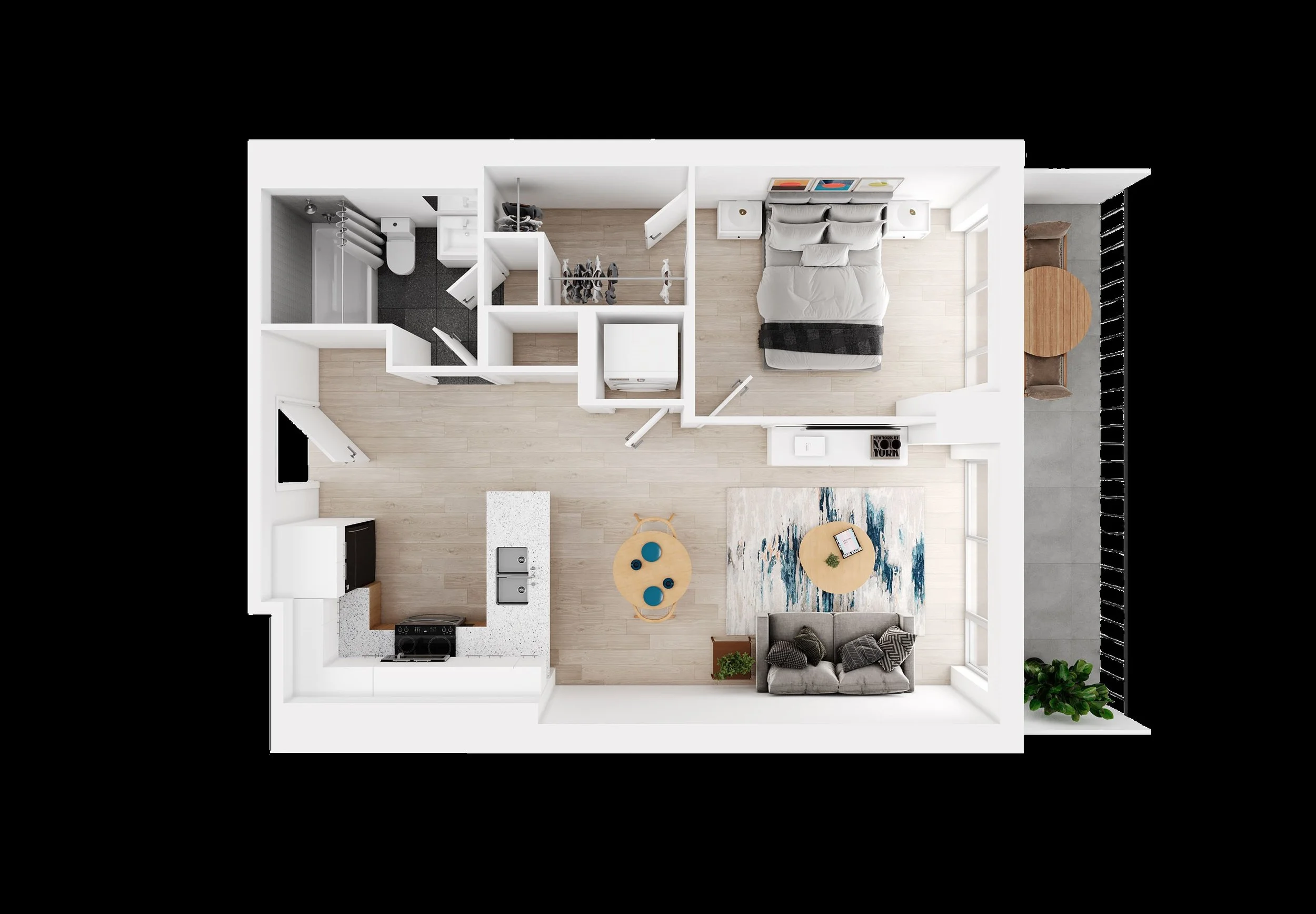 One Bedroom Apartment 3