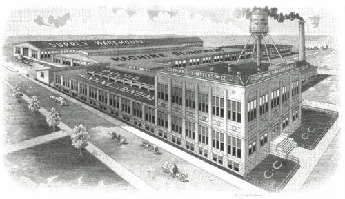 Completed in 1906, the Copeland Chatterson building consisted of a one-storey building with a low street profile.