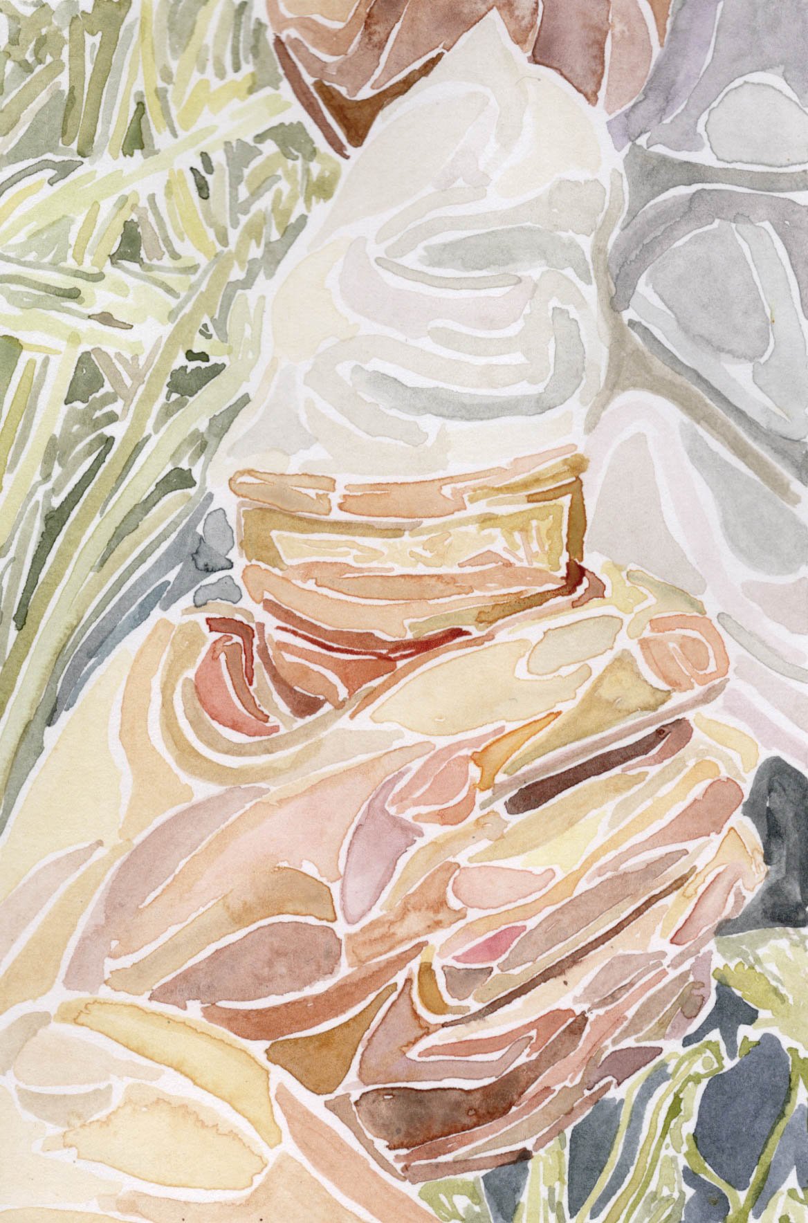 Girl Pictures Study, no. 3
Watercolor on paper
2024
6 x 4