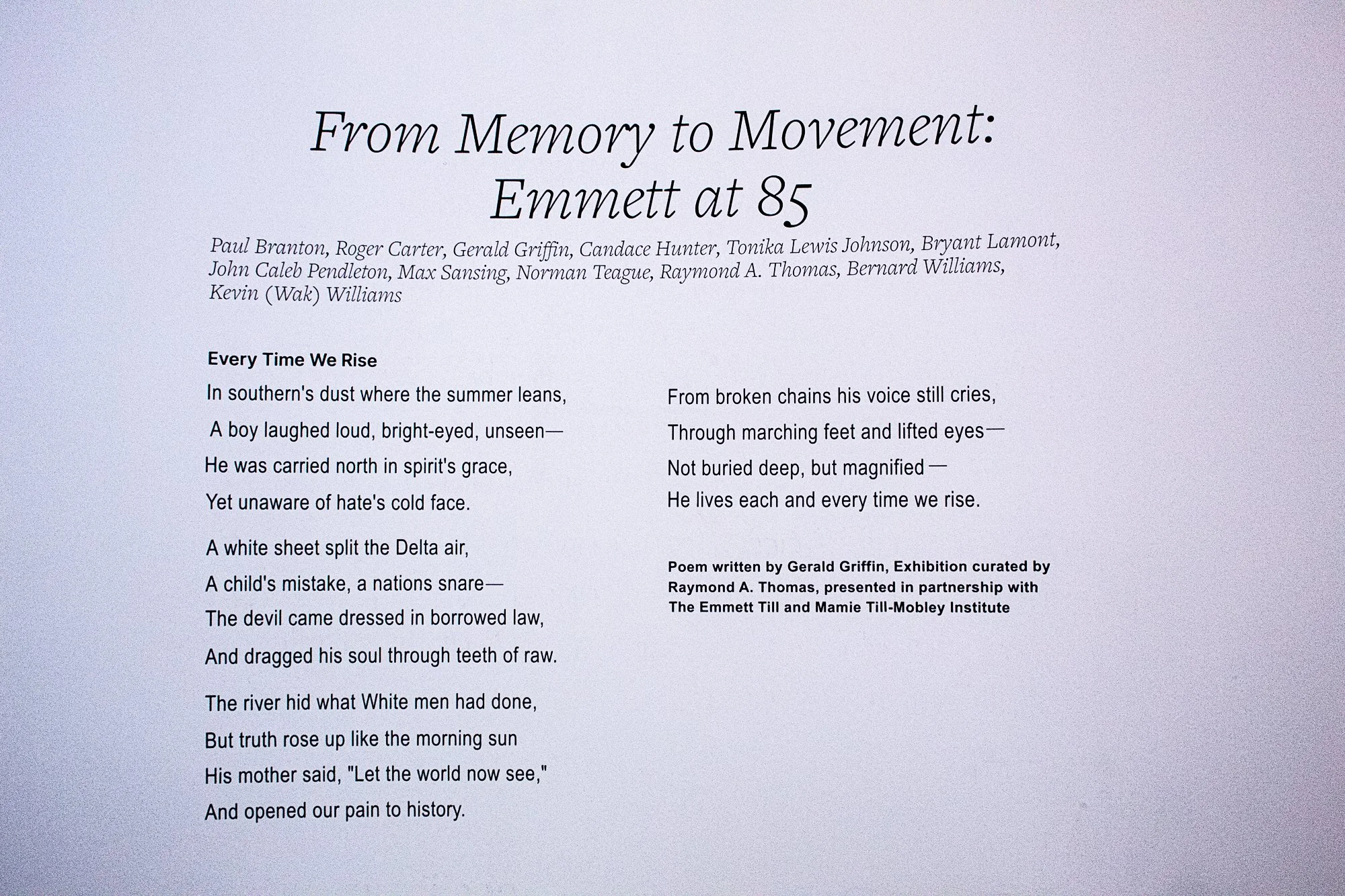 Art Exhibition: From Memory to Movement: Emmett at 85
