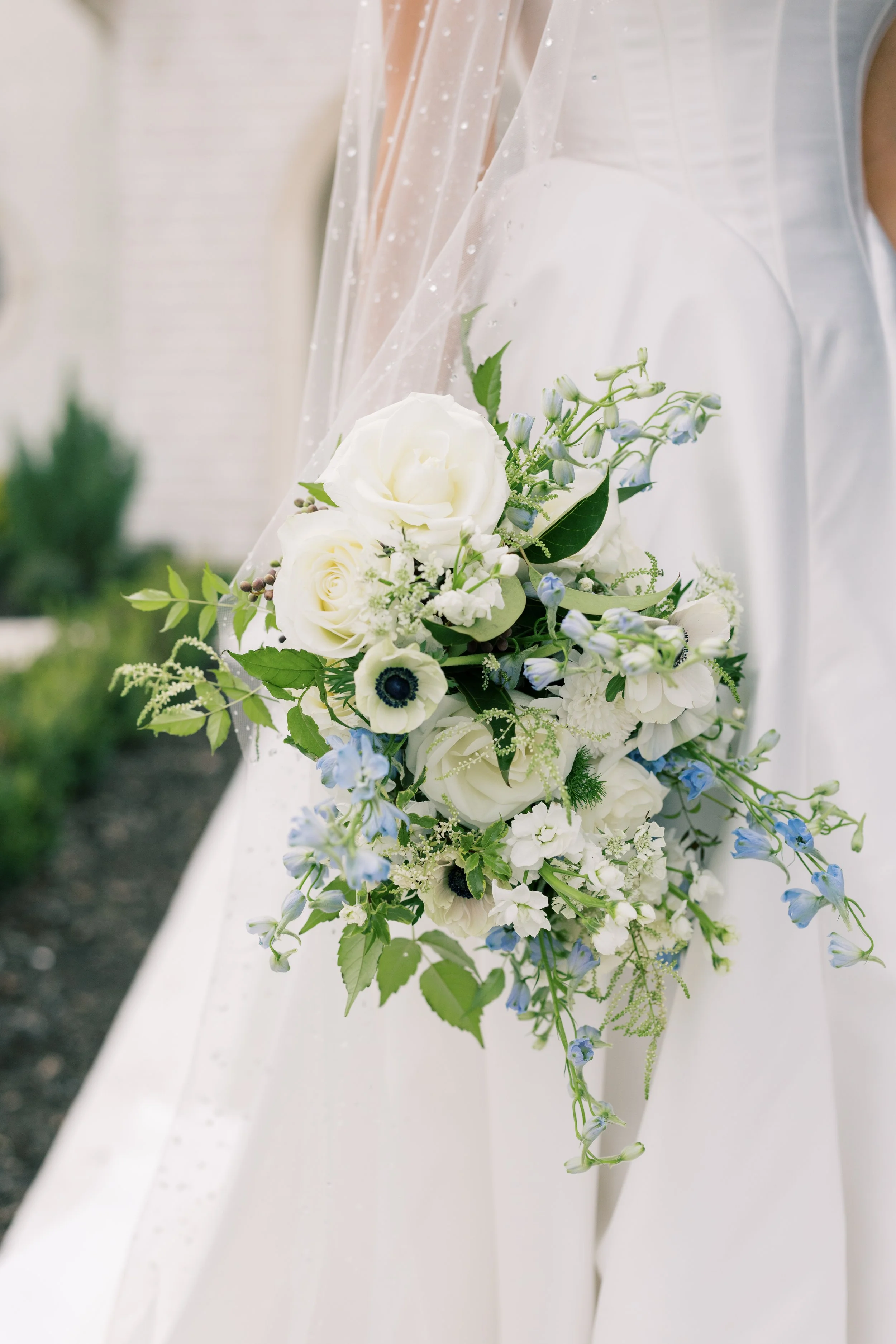 Luxury blue bridal floral arrangement