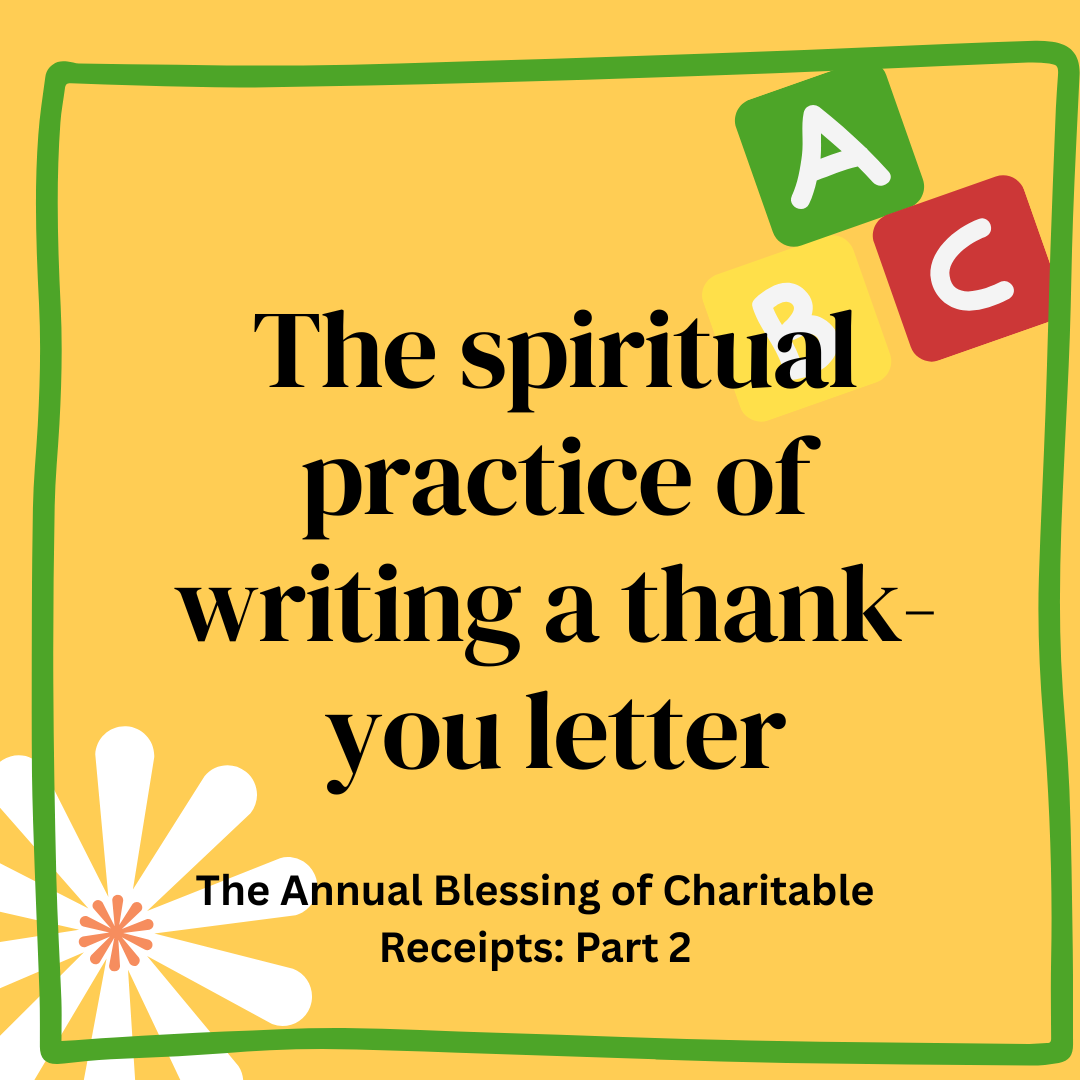 The Spiritual Practice of writing a thank-you letter
