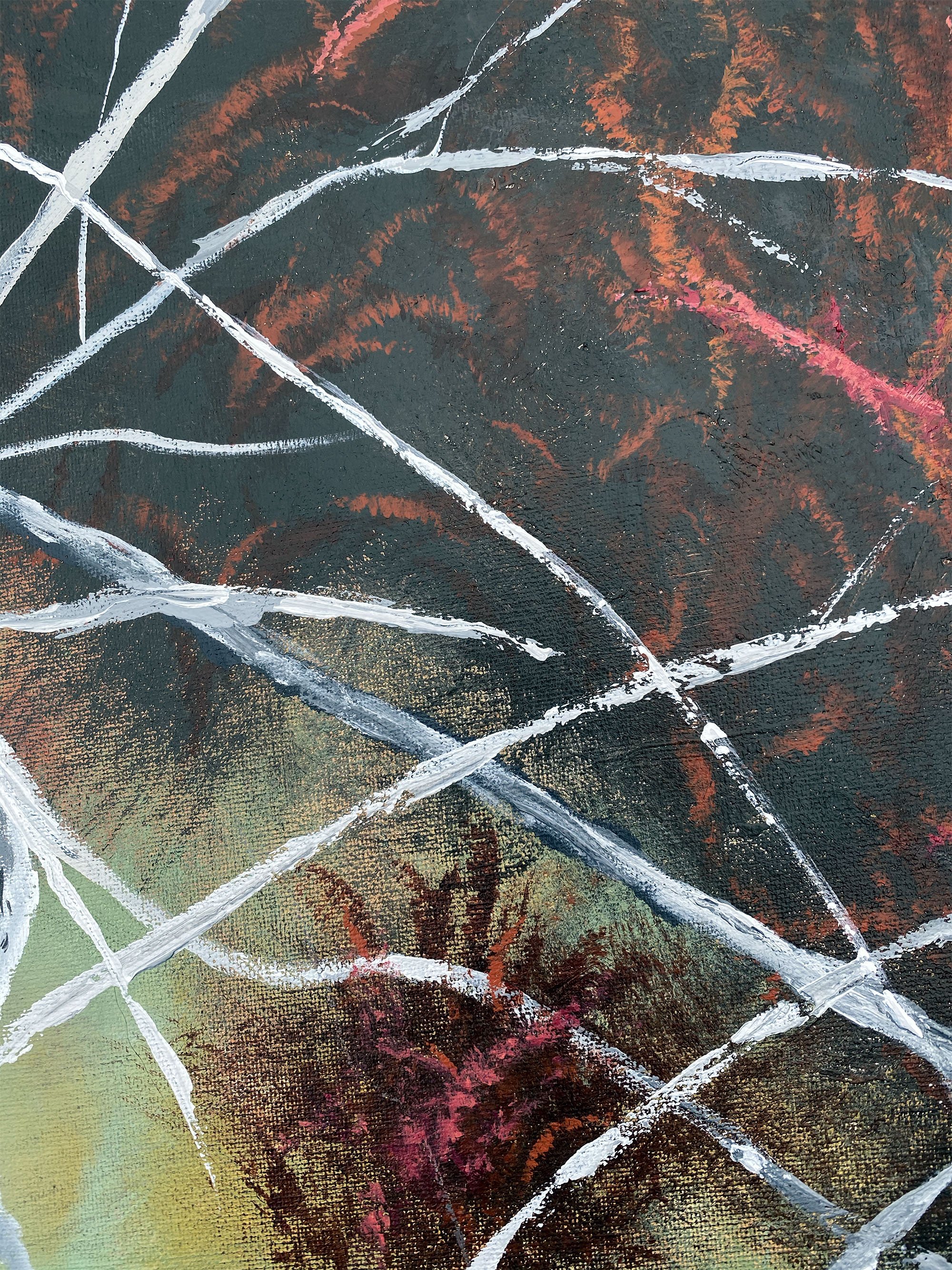 Abstract painting for sale. Anthony Gregg, Rhode Island Painter, open to commissions, gallery representation, and direct sales. Acrylic on pre-stretched gallery wrapped canvas. SpiralOutArt on Instagram. Custom framing available.