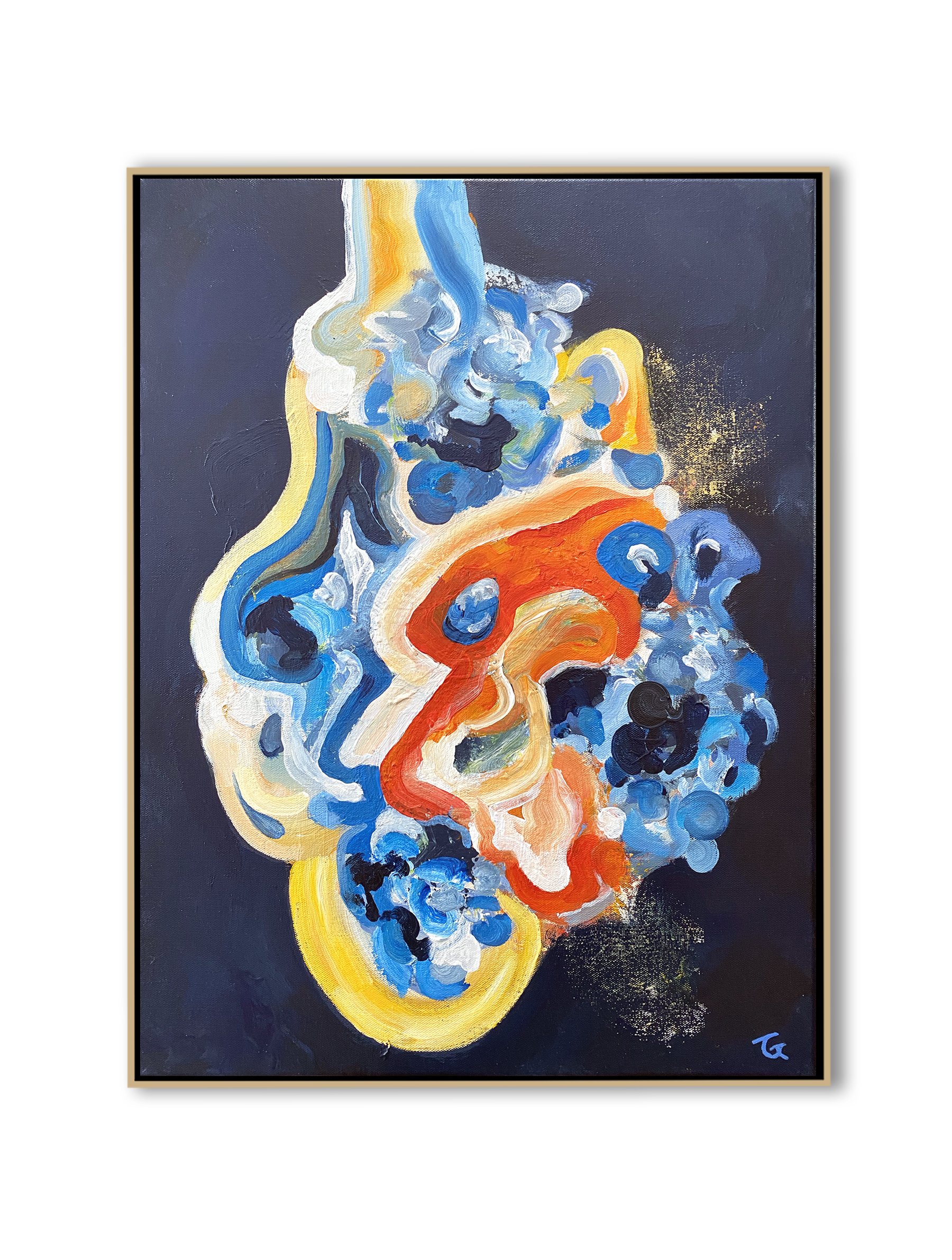 Abstract painting for sale. Anthony Gregg, Rhode Island Painter, open to commissions, gallery representation, and direct sales. Acrylic on pre-stretched gallery wrapped canvas. SpiralOutArt on Instagram. Custom framing available.