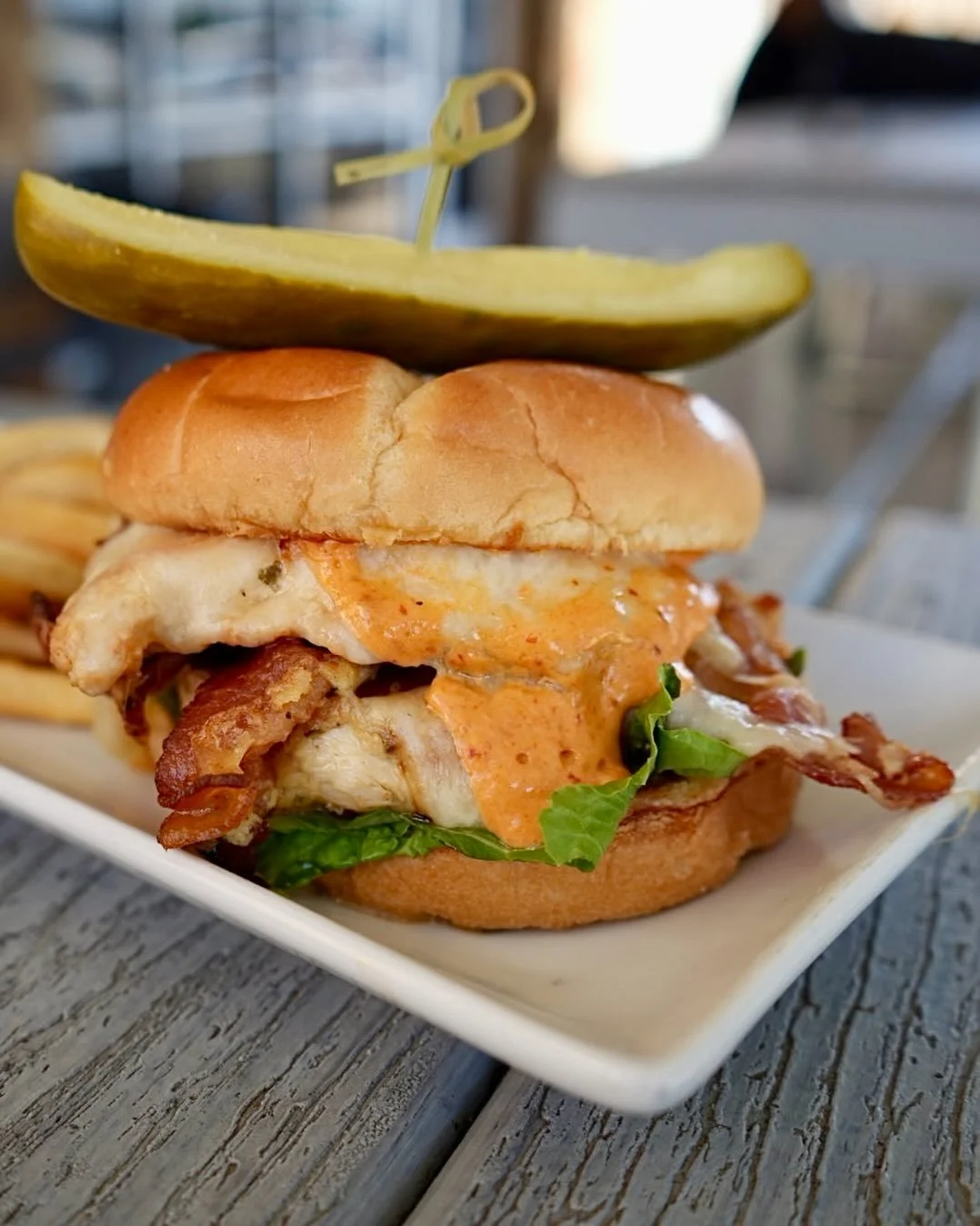 Hungry? Say less.
Two full chicken breasts stacked with bacon, chipotle mayo, and all the good stuff &mdash; plus fries.
Come try the crowd favorite at Shindig.

#ShindigSA #EatLocalSA #SanAntonioEats