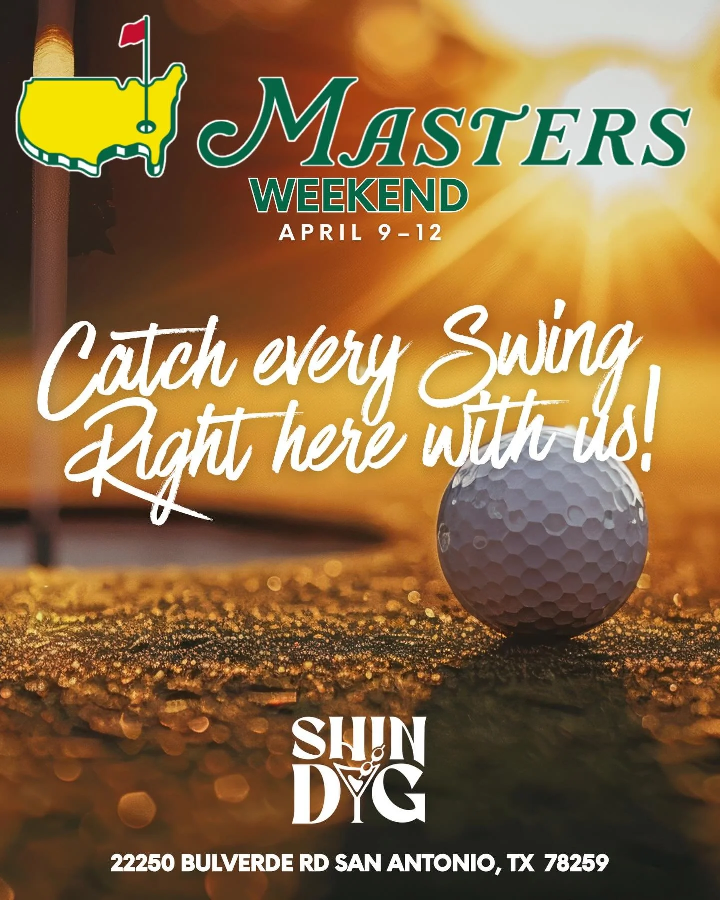 Masters Weekend at Shindig ⛳️🍻

Catch every swing while you kick back with scratch-made eats, cold drinks, and your favorite people. No better spot to post up and watch it all unfold.

Roll through, grab a seat, and stay awhile&mdash;good food, good