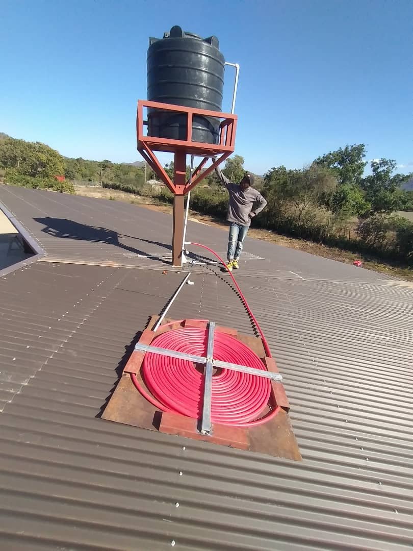Hooking up the water tower