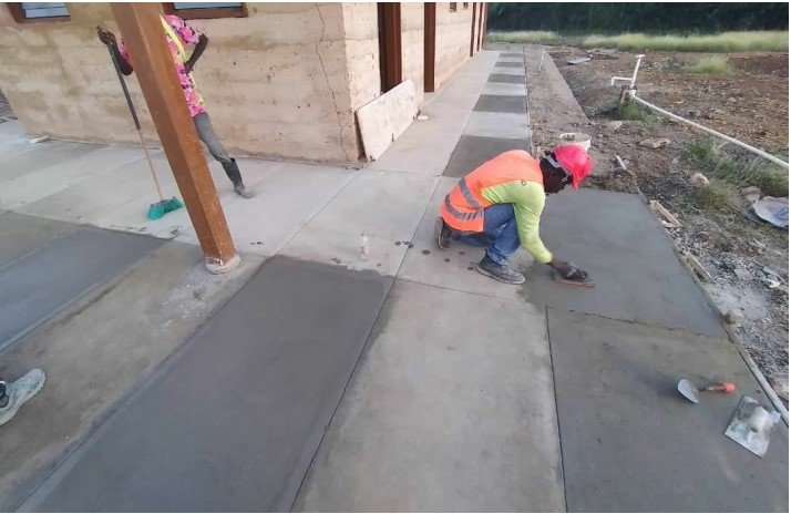 Completing the walkway