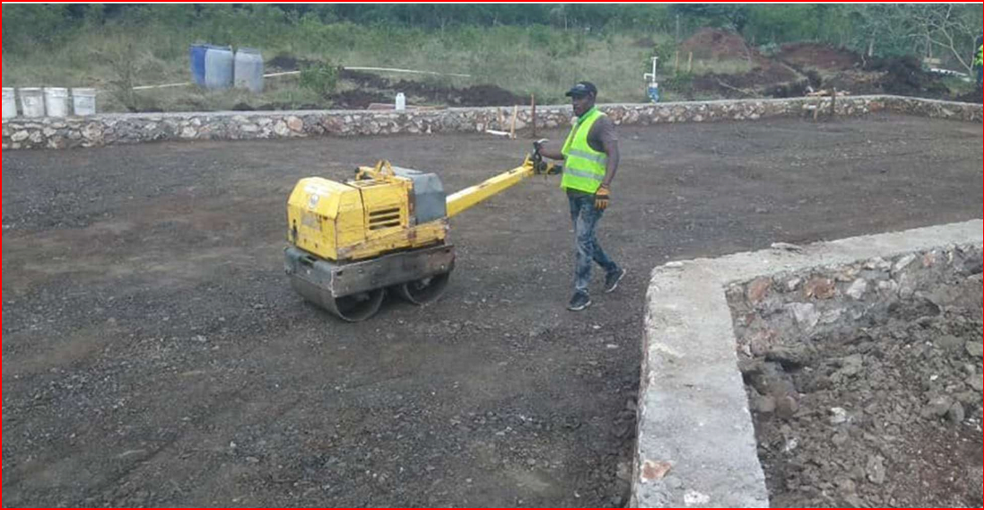 Structural backfill was then installed and compacted to create the building pad. (May 2022)