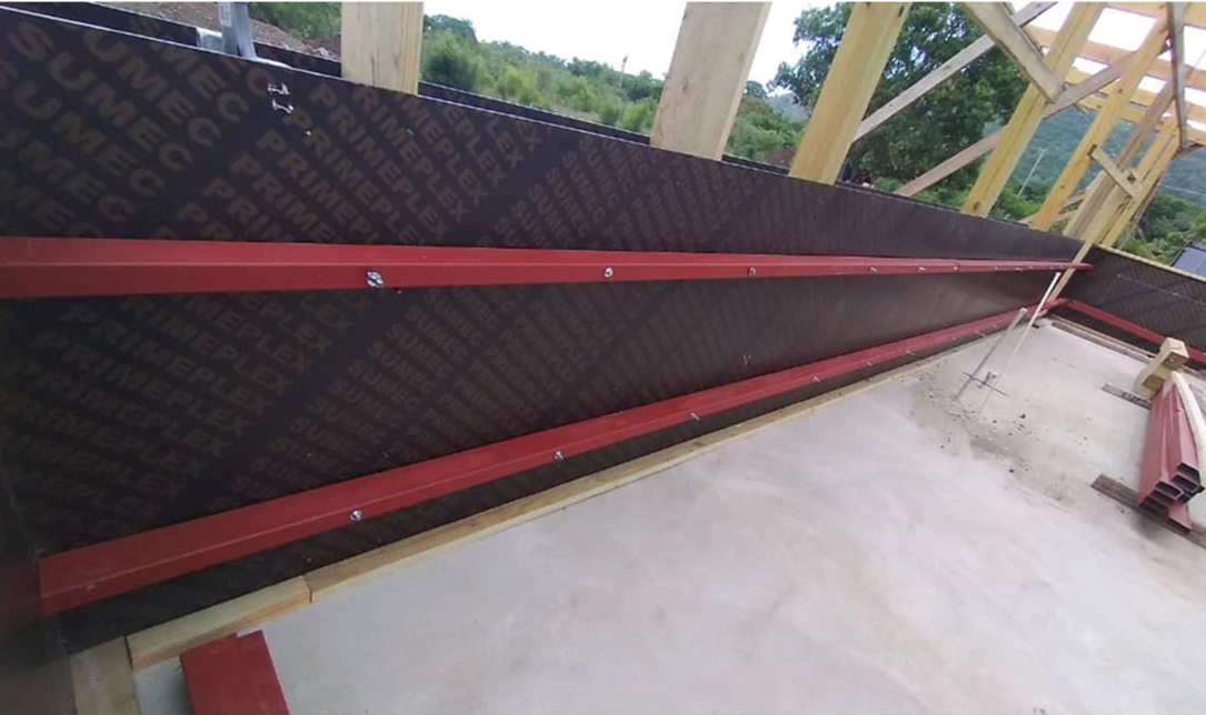 Wailers are installed to maintain the width of the wall during compaction.