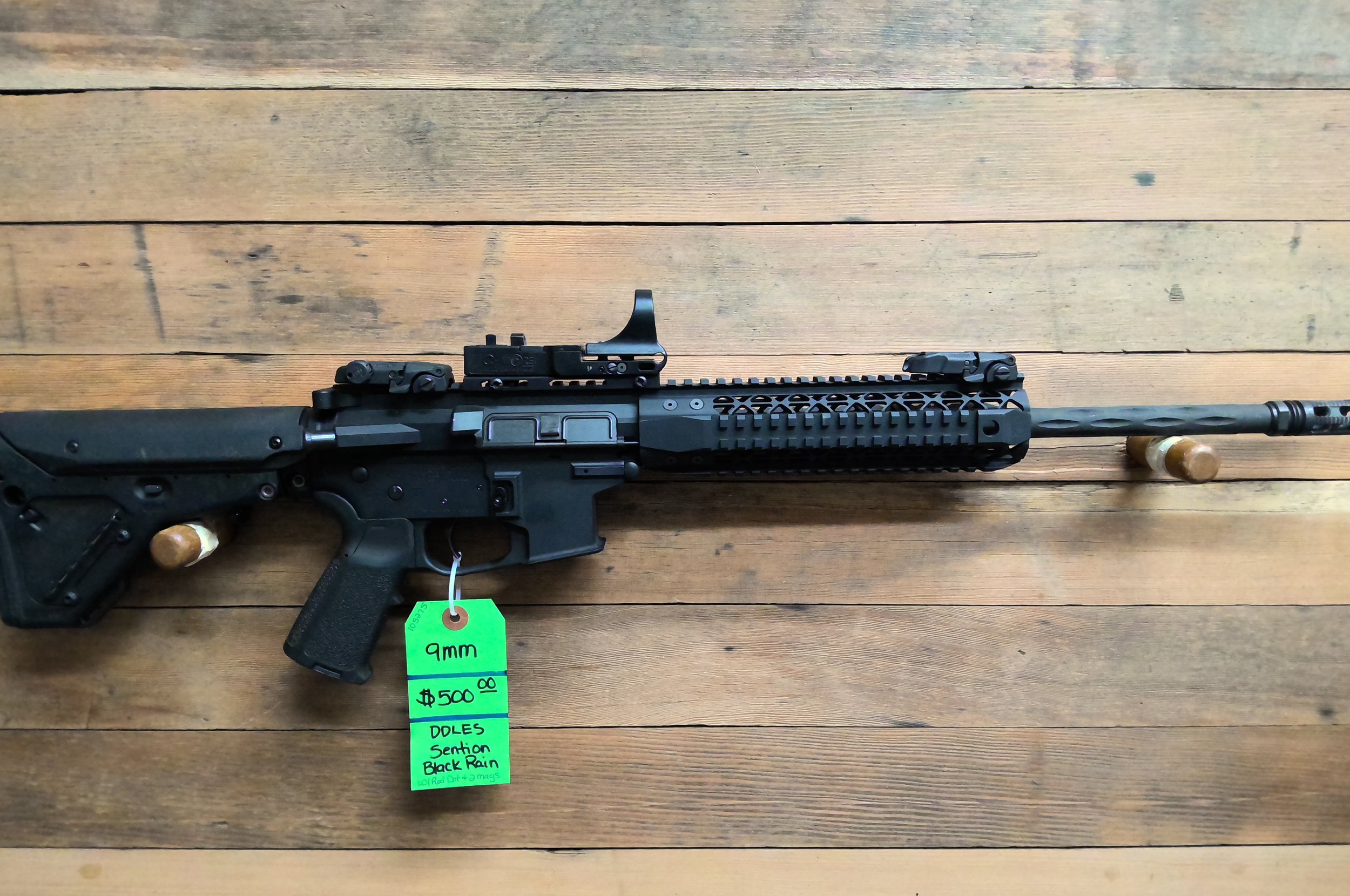 DDLES SENTION BLACK RAIN 9MM RIFLE