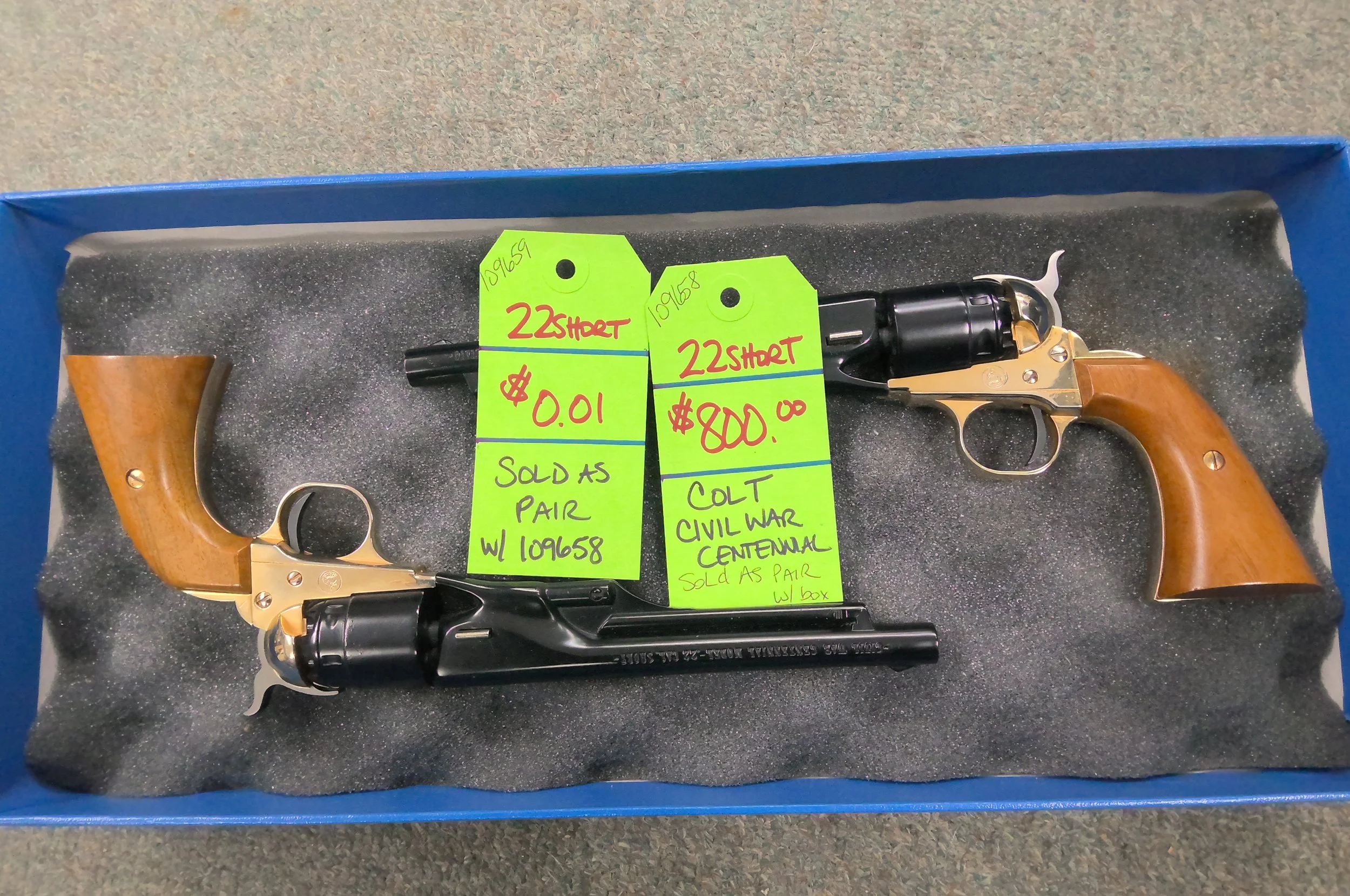 COLT CIVIL WAR CENTENNIAL HANDGUN 22 SHORT