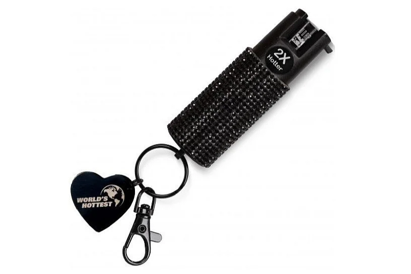 UDAP Rhinestone Keychain 1/2oz Pepper Spray – Black