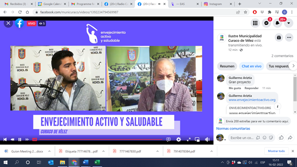 Primera Sesión - EAS en Radio Curaco de Vélez - Entrevista Dr. Berr