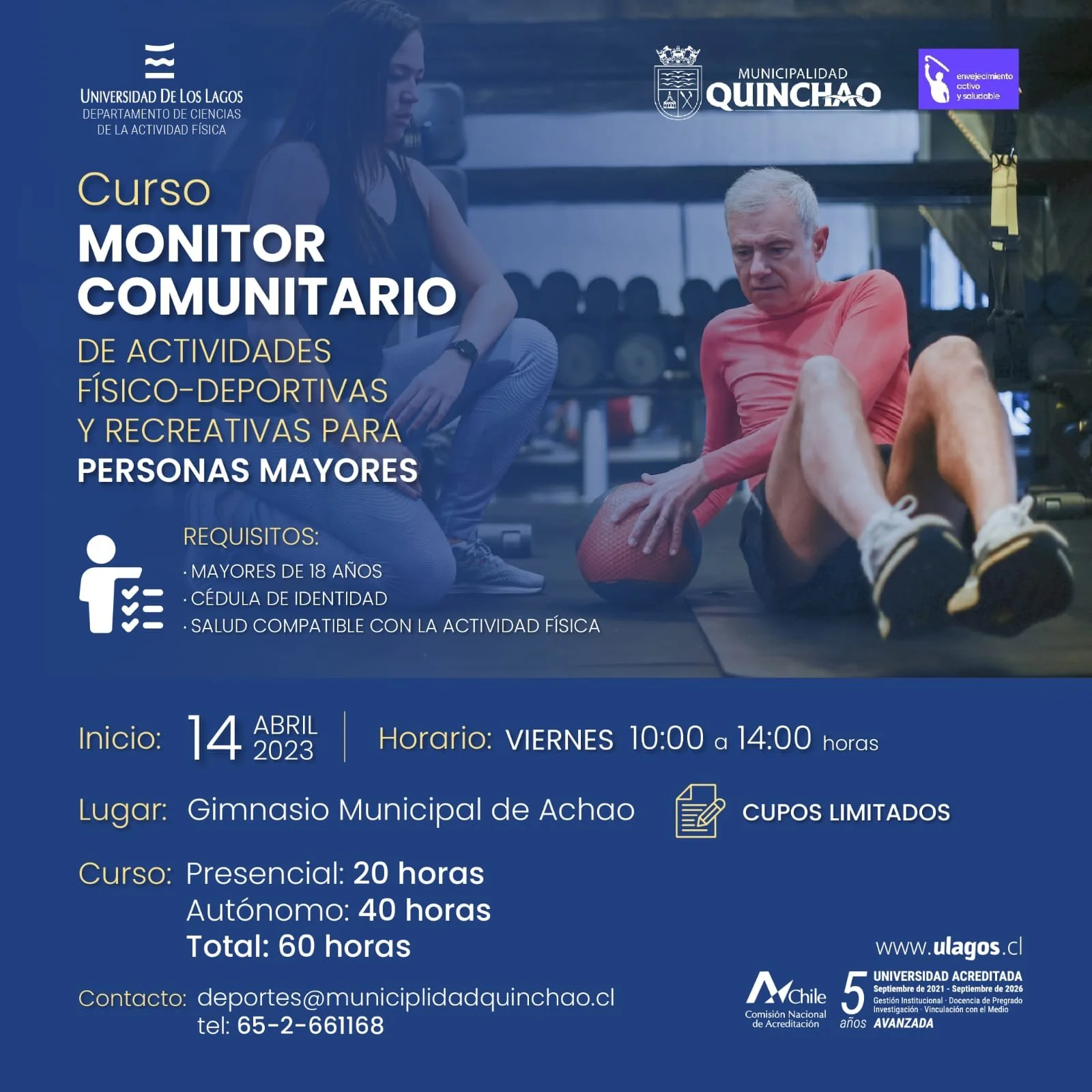 Abiertas las postulaciones para el Curso de Monitores Deportivos