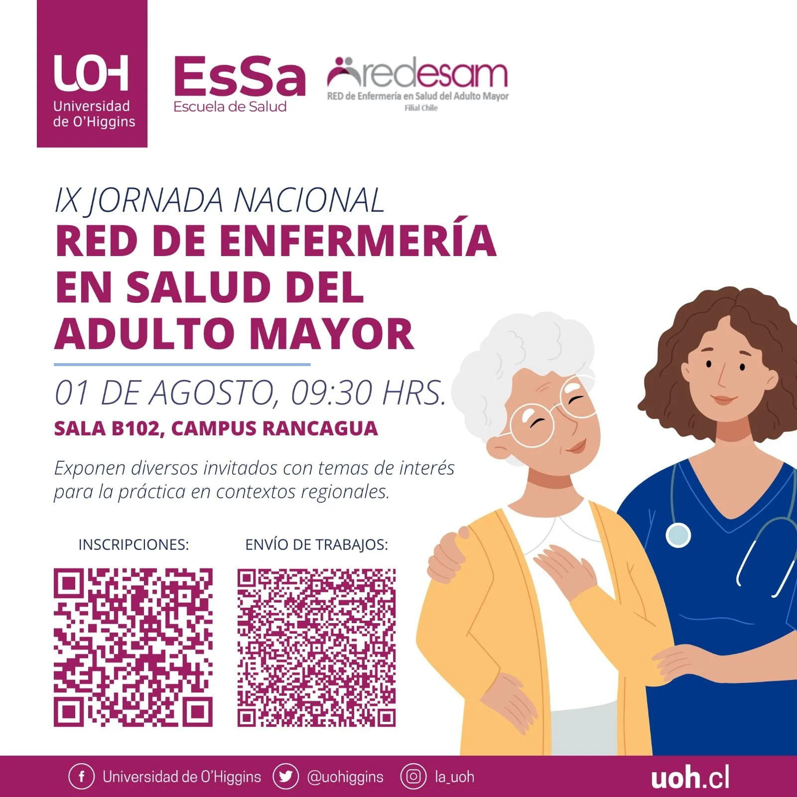 Presentación del Programa Envejecimiento Activo en Jornada Nacional de Red de Enfermería en Salud del Adulto Mayor