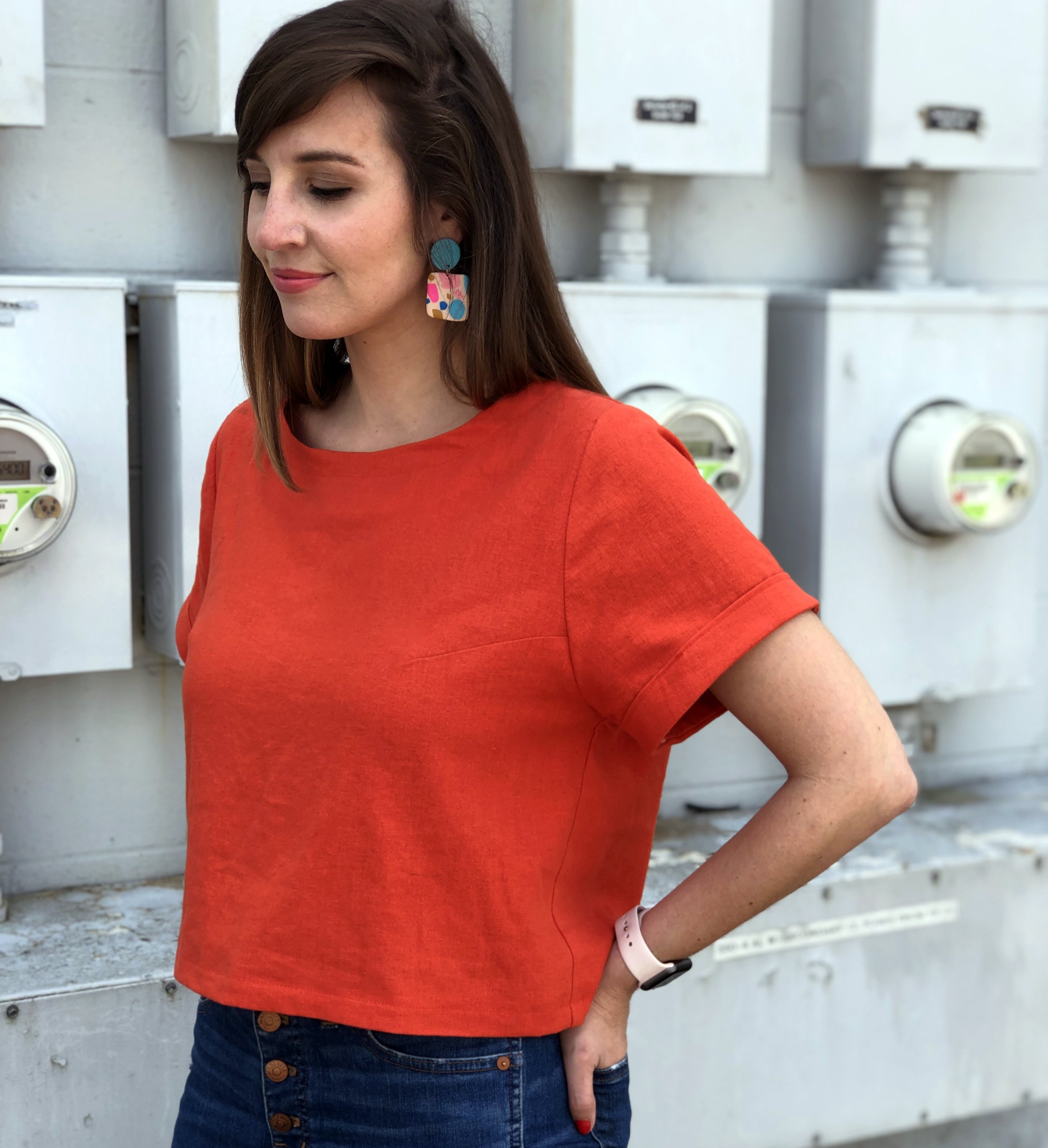 Sewing Pattern: Cielo Top by Closet Core Patterns
Fabric: 100% Linen Robert Kauffman