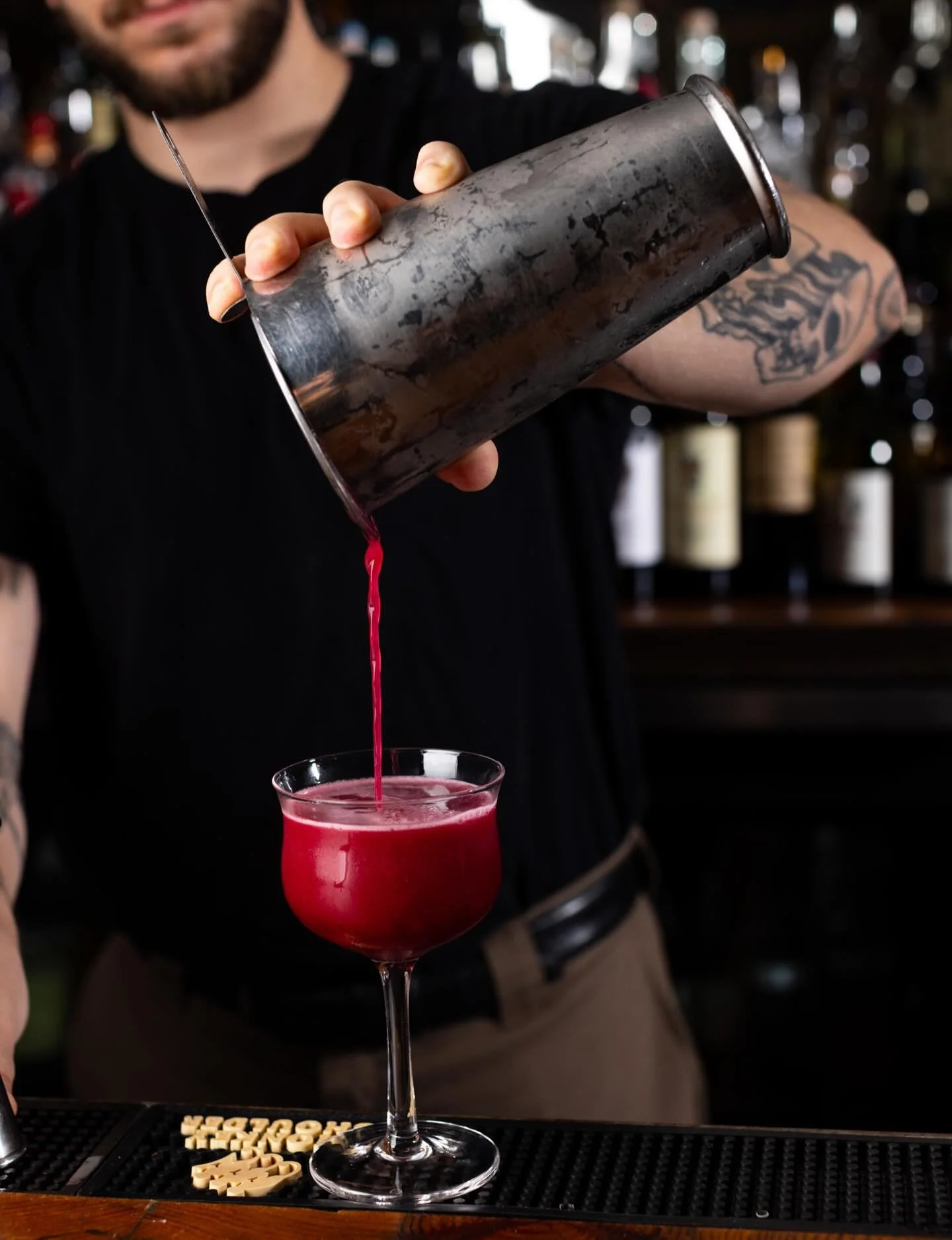 🫜 95.5 the beet 🫜 

beet-infused tequila, blackberry, lambrusco, walnut, amaro &amp; lemon