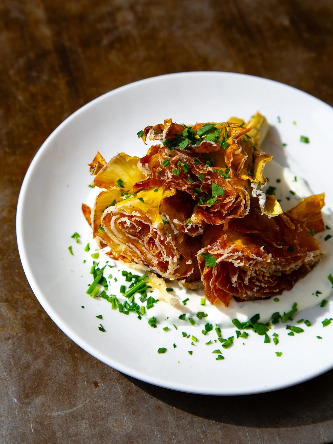 fried artichokes ✨
herbed lemony yogurt

available for dinner 5:00&ndash;9:30 pm