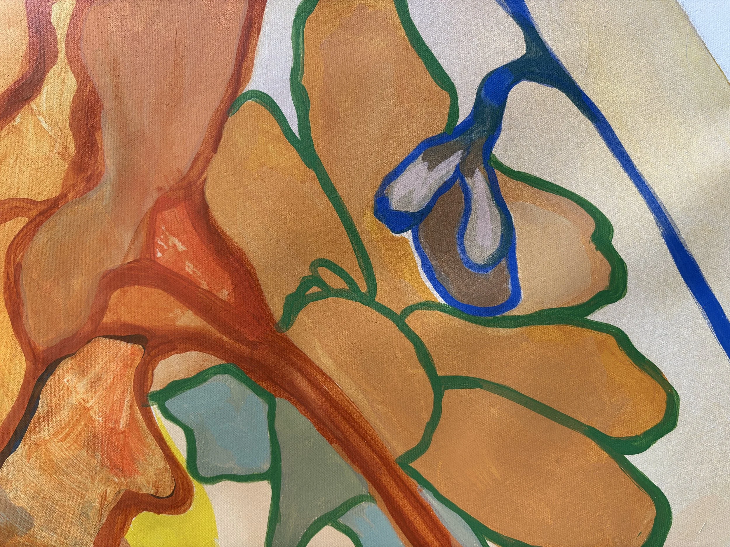 Headboard Florals (details), 3'x4', acrylic on canvas 