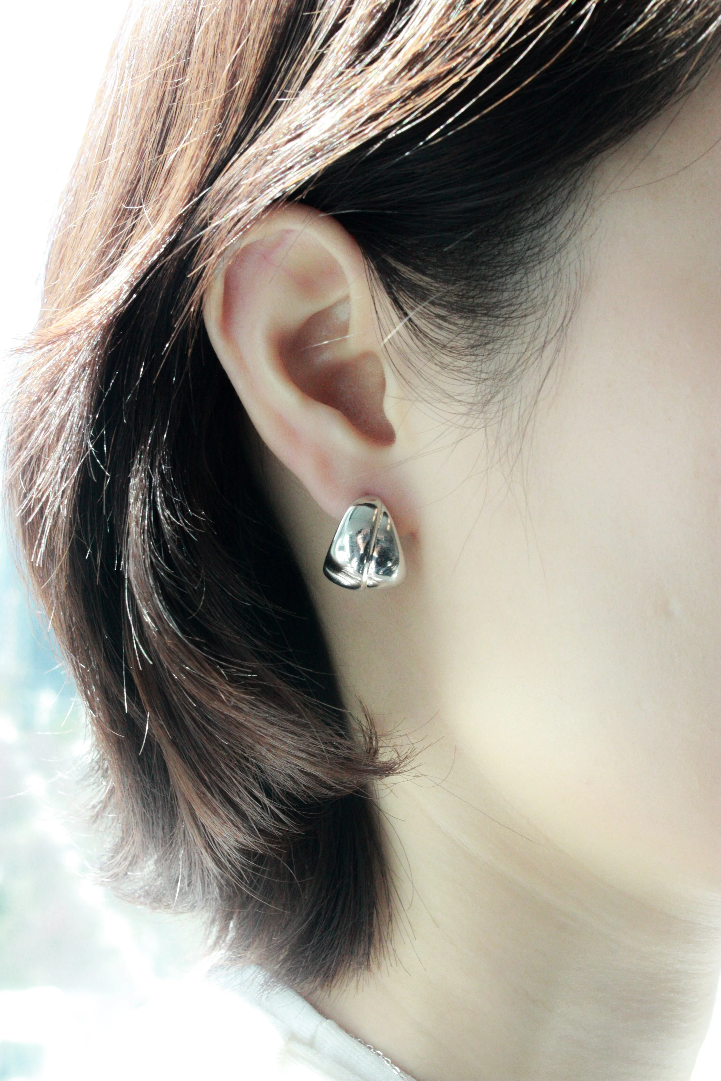 Wide Dome Hoop Earrings