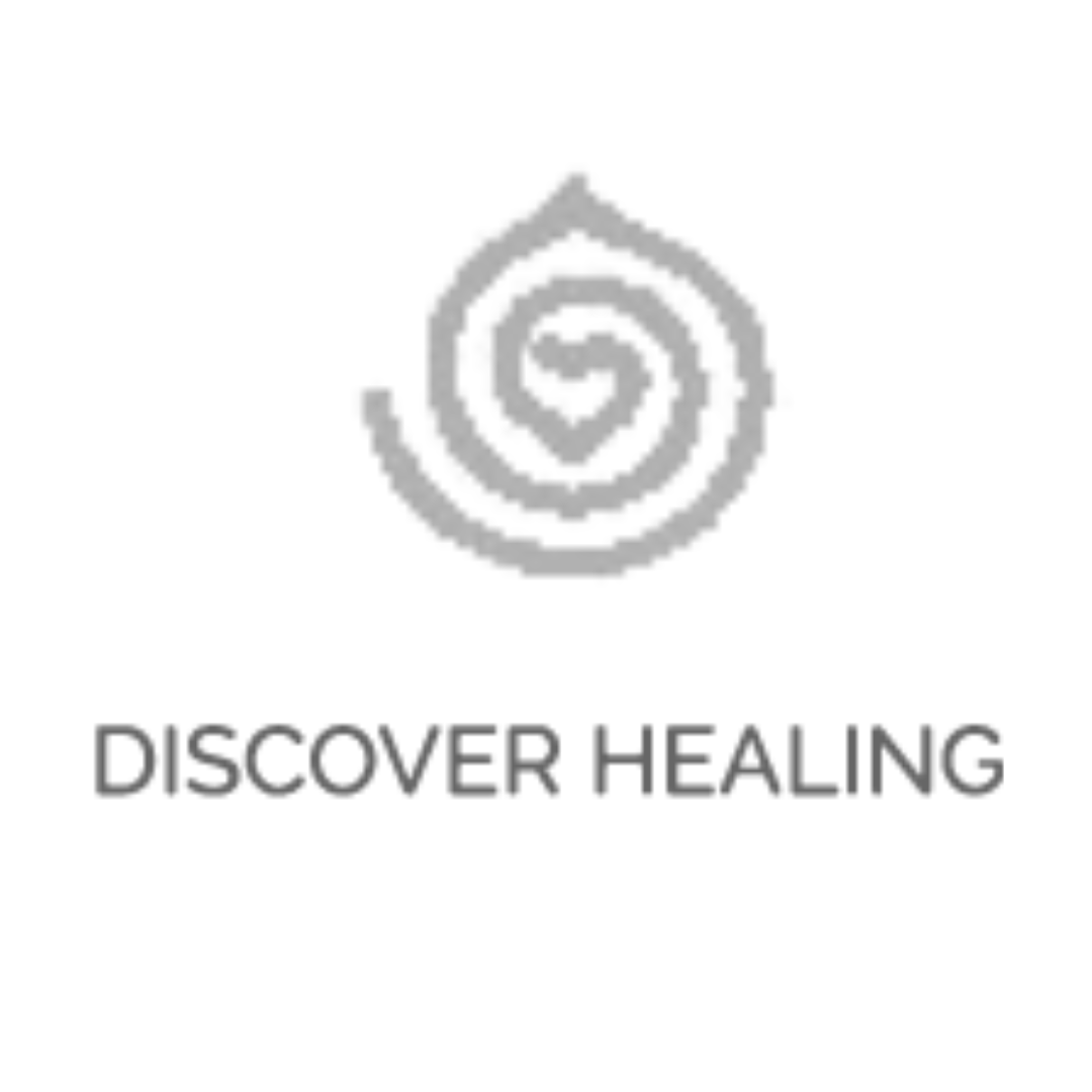 Discover Healing logo with a spiral symbol above text.