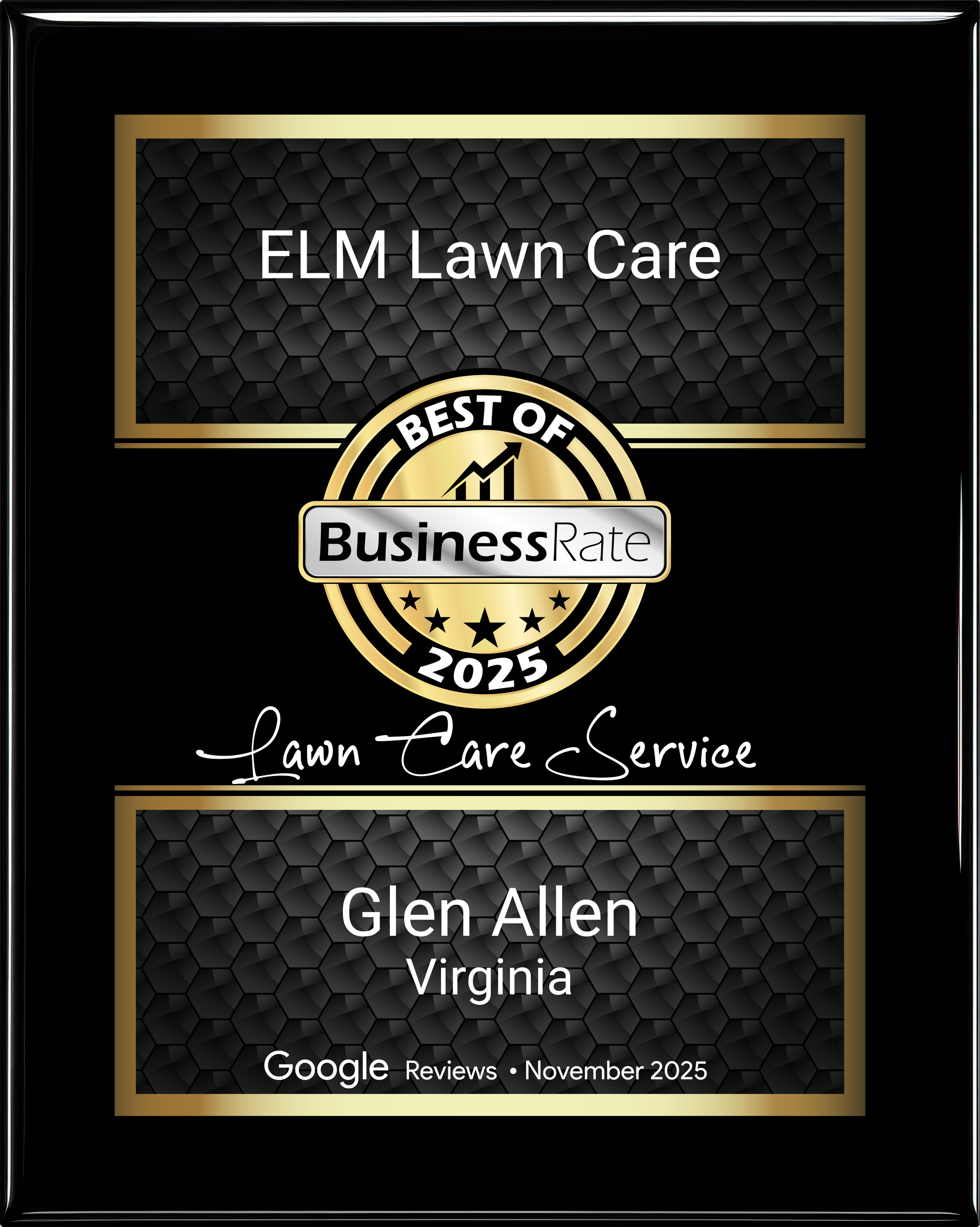 ELM Lawn Care Best of Business Reviews Glen Allen, VA November 2025