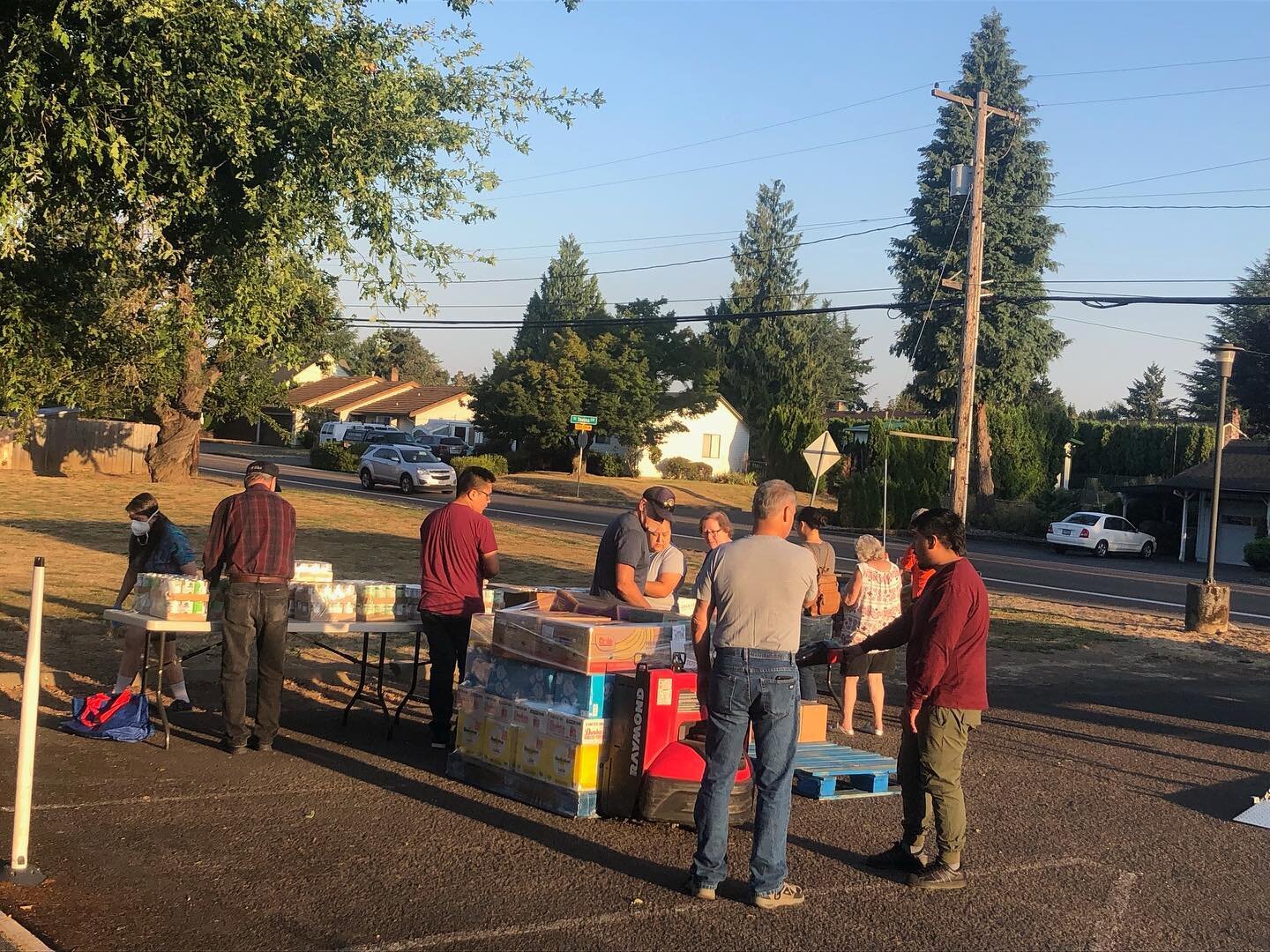 One of our campaign pillars is community and we had the honor of being invited by a local group of folks to help distribute food. Being able to connect with folks from all backgrounds, affiliations and beliefs is an opportunity to see life through an