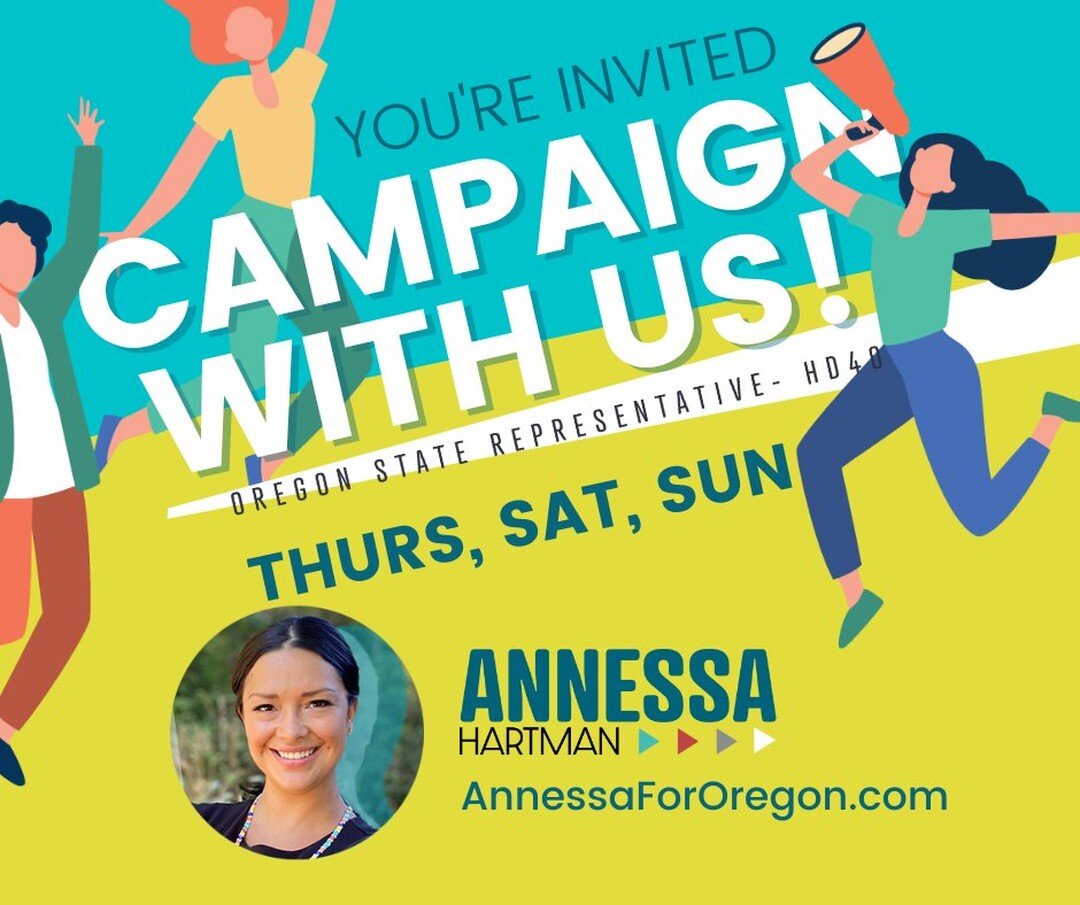 Thank you to everyone who showed up this weekend to join us in talking with voters about Annessa! Thanks to YOU we knocked on 270 doors! We can't wait to see you again this week at our upcoming volunteer opportunities:
📞 Phone bank: Thursday 5:30-8: