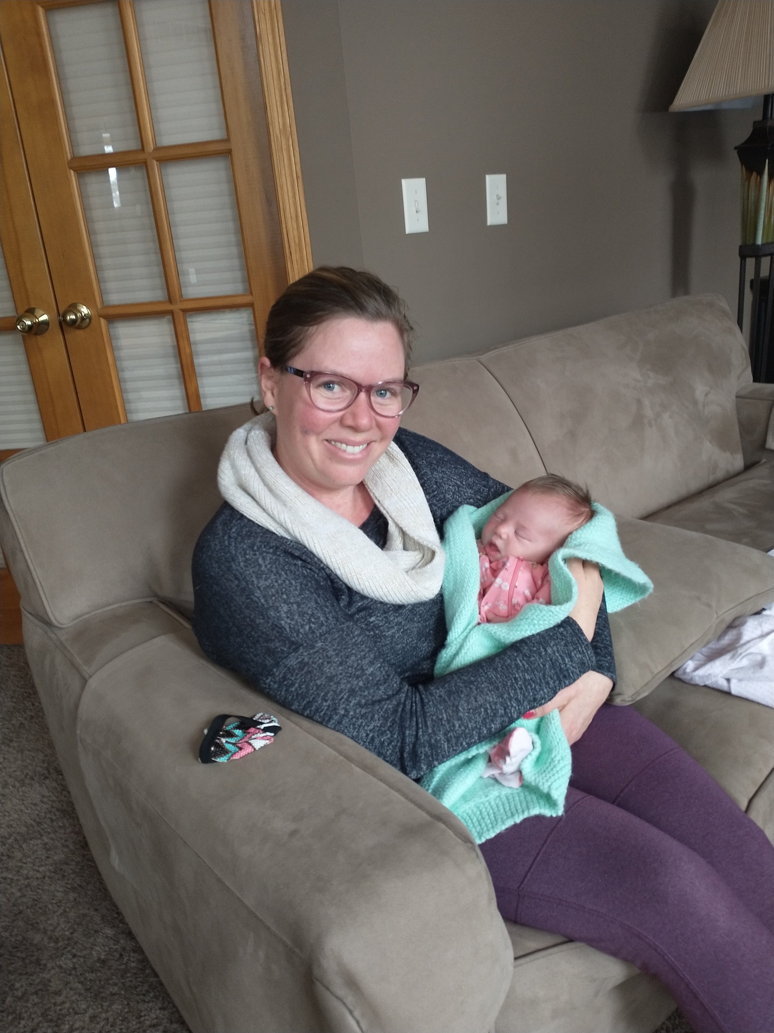 Doula Duchess Emily Lindgren with Aleah's baby