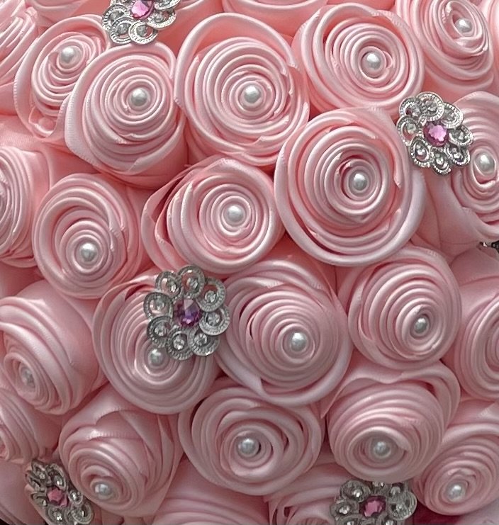 25mm Rose Satin Ribbon Flowers Roses Craft Decorative Craft Flowers | eBay