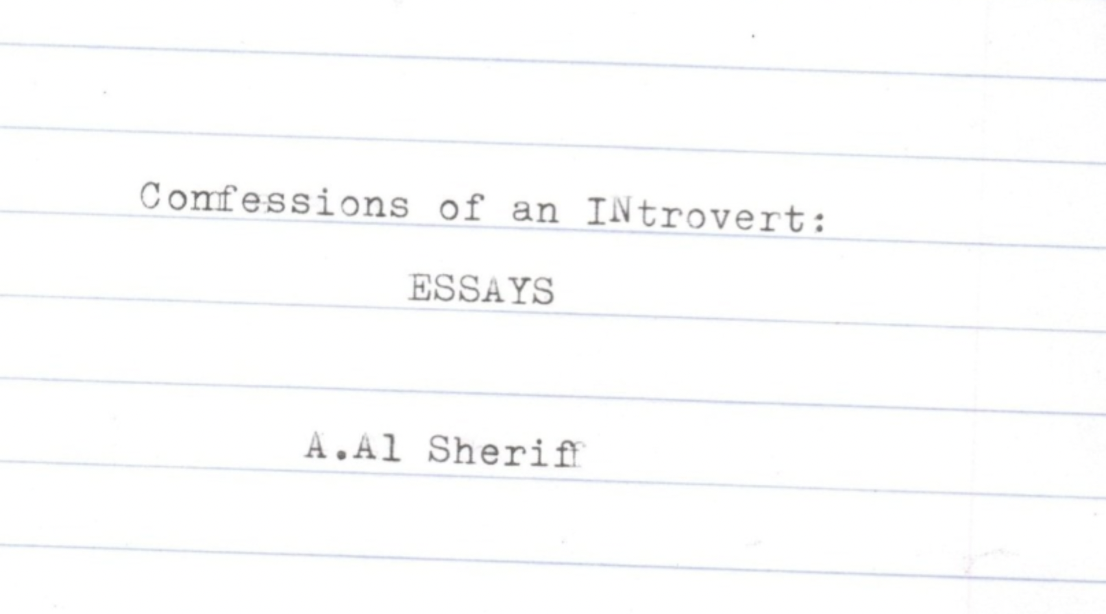 confessions of an introvert.