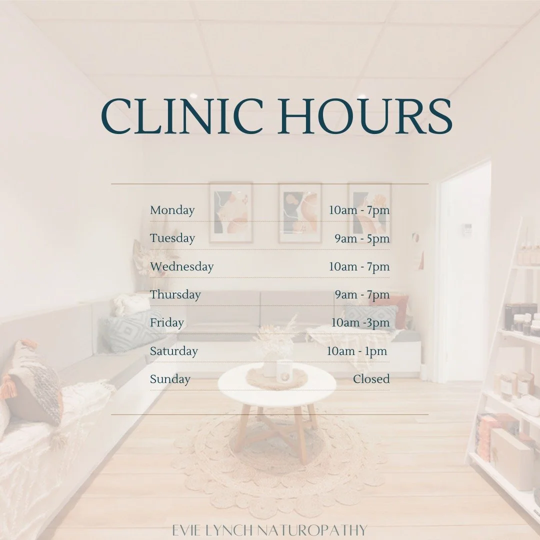 Clinic Update: 🌿
Starting August, Face to Face consultations will be offered ONLY from Ringwood East!
After several years seeing beautiful clients from Ranges Integrative Health, time has come and I will be leaving this wonderful clinic in Selby to