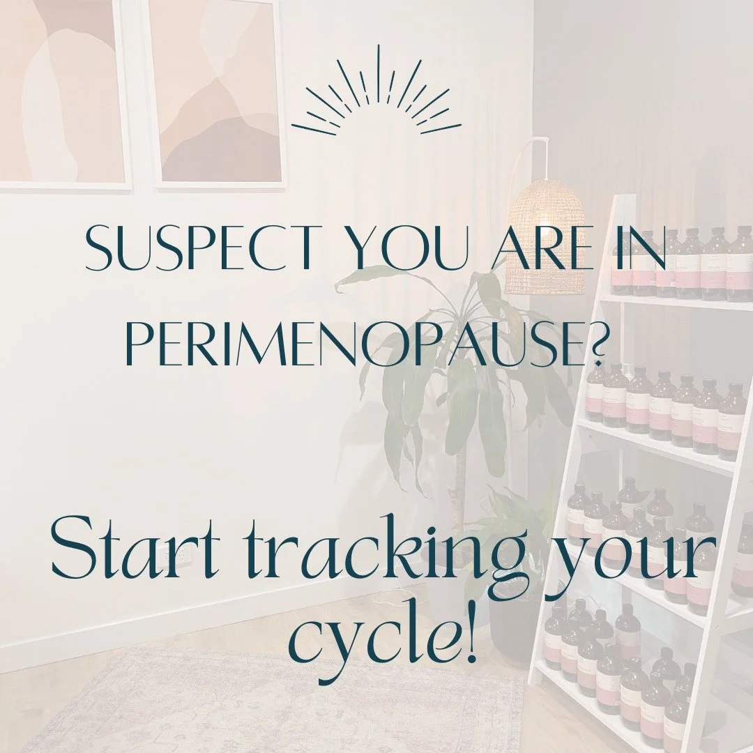 My number one tip if you suspect you are in perimenopause? 

Start tracking your cycle!
There is so much information we can get from our bodies and the changes that are occurring when we pay attention and take note and as perimenopause is a time of h