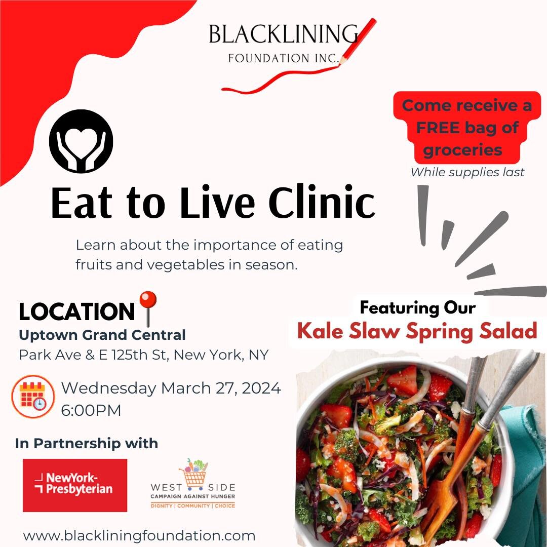 Excited to announce the Eat to Live PopUp clinic! 🌱 Dedicated to empowering underserved communities with the knowledge and resources for a healthier lifestyle. 

Join us in this mission to expose the wonders of nutritious eating, creating a sustaina