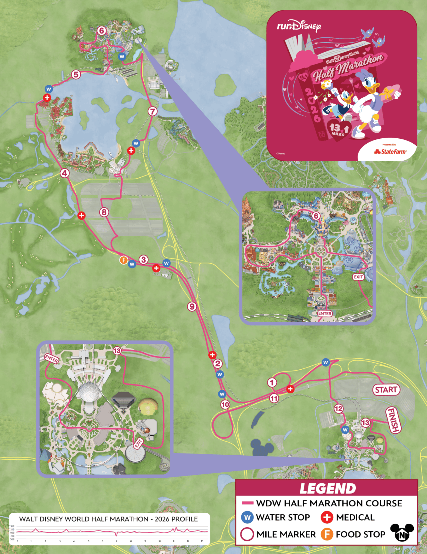 2026 Marathon Weekend Half Marathon Race Map