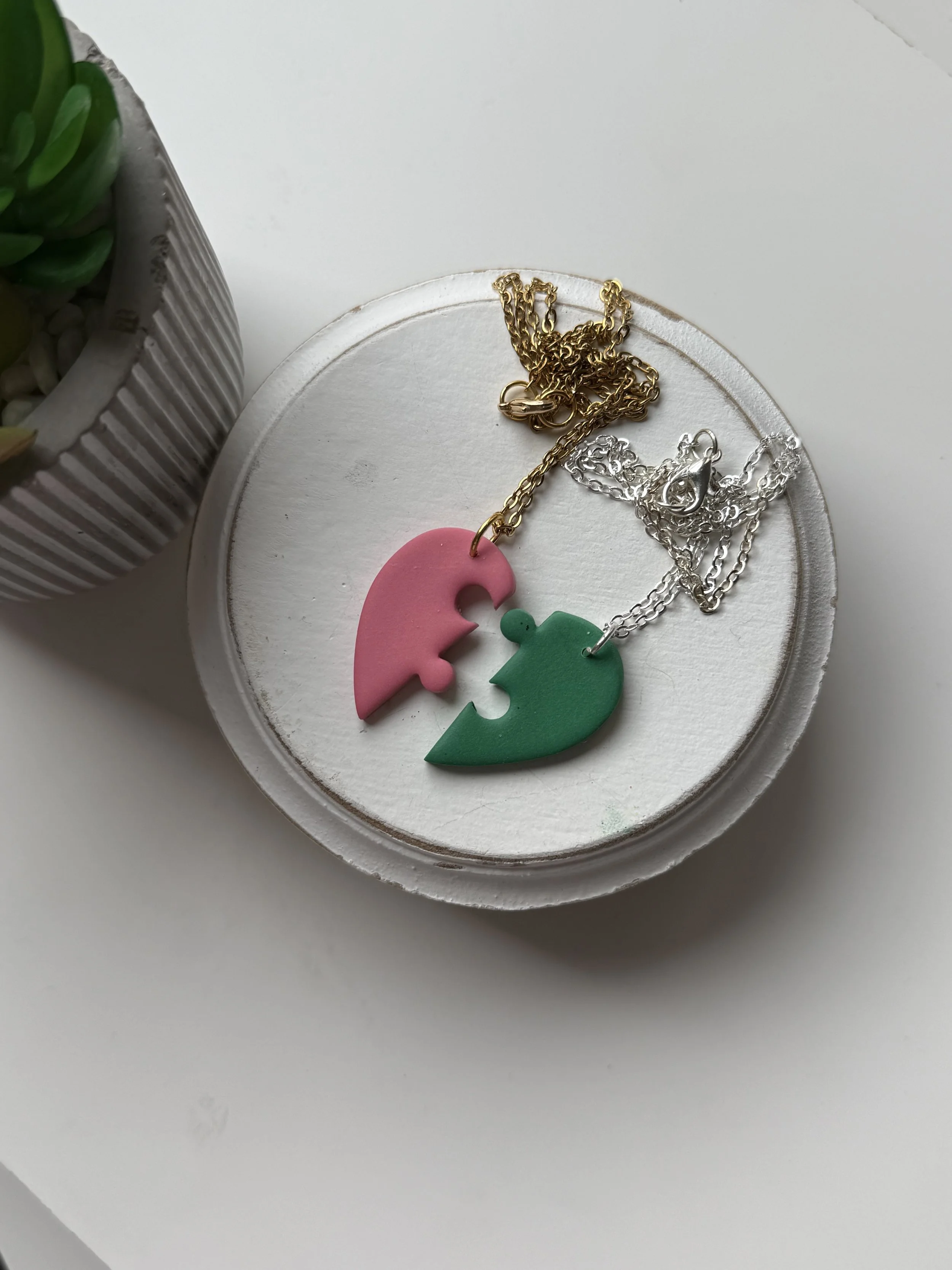 Puzzle Piece Friendship Necklace Set