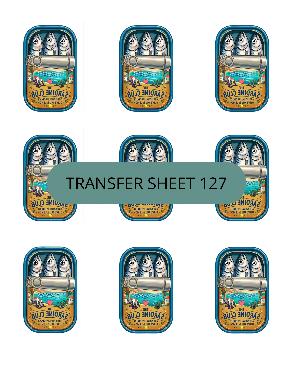 Sardine Club Transfer Sheet 127