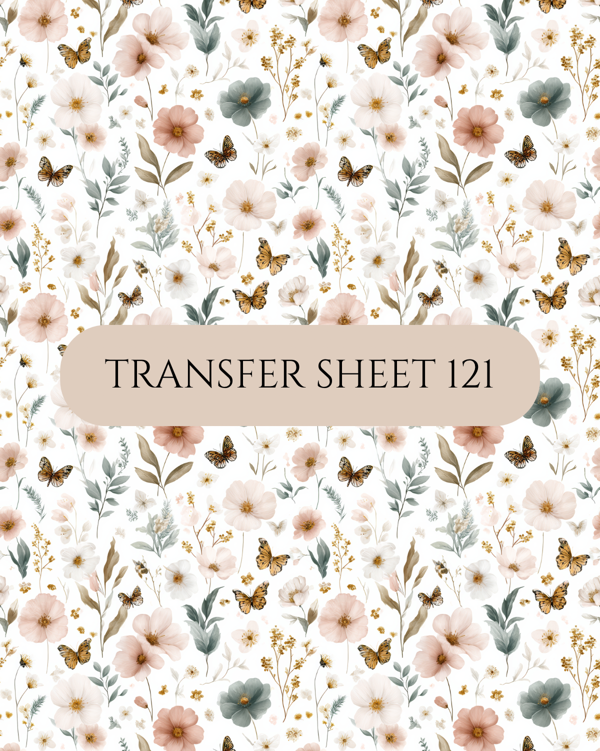 Spring Flowers and Butterflies