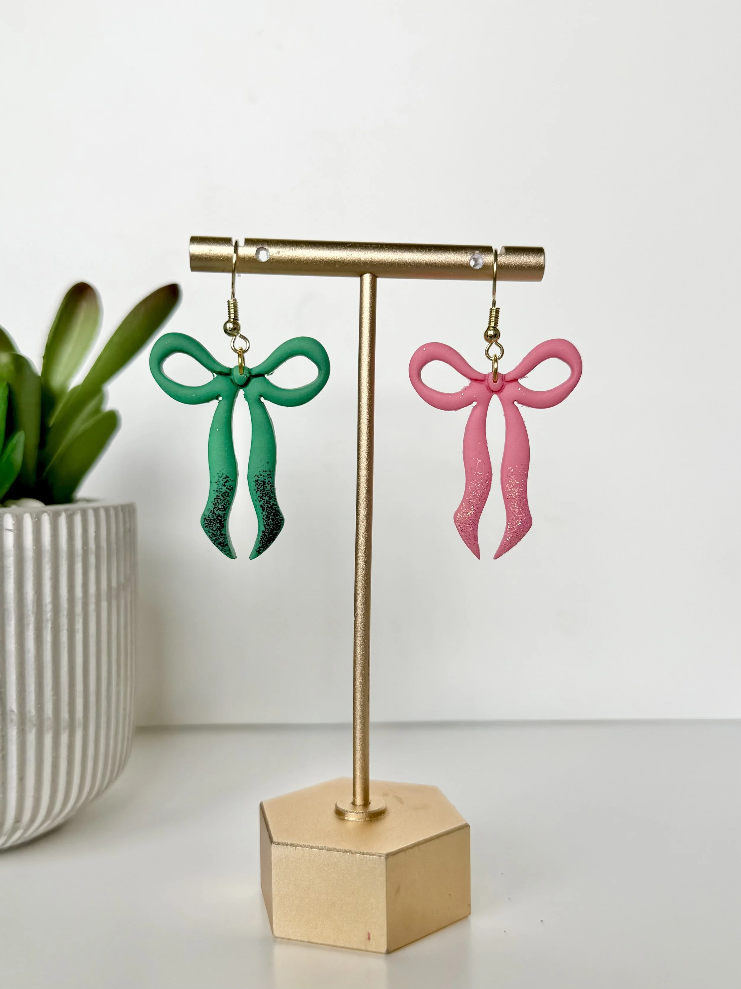 Pink and Green Bow Combo