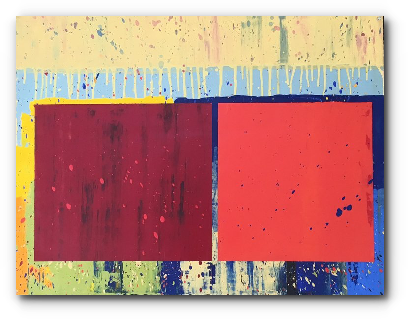 (two reds) • 22" x 30" • 2016 • (SOLD)