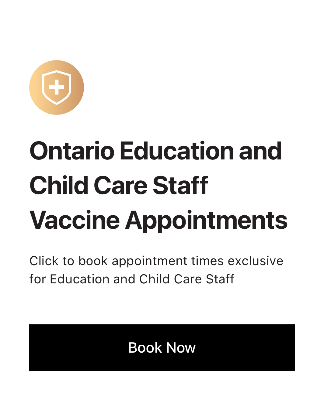 Vaccine booster appointment