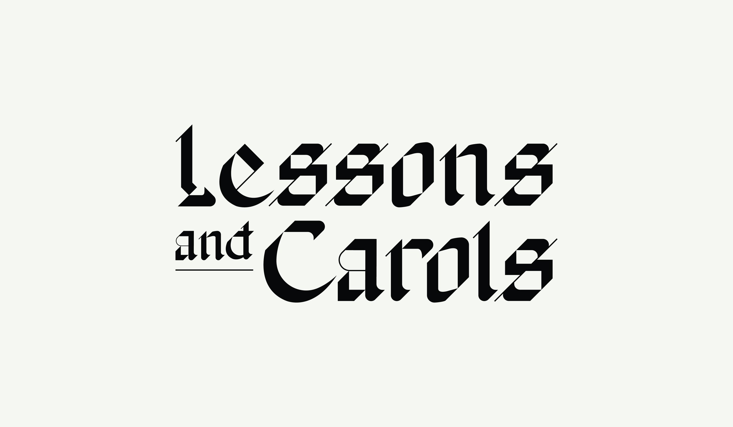 Type treatment for Christ Covenant Church of Chicagos fifteenth annual Festival of Lessons and Carols