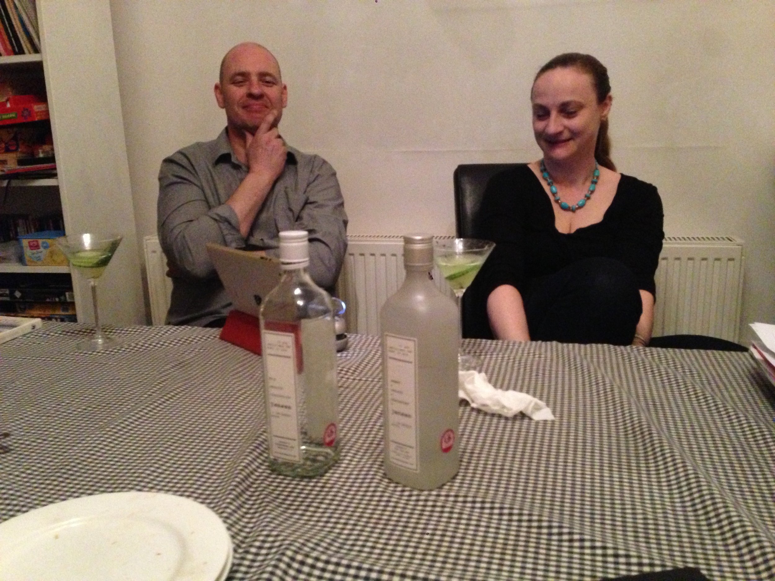 Mara, her husband Greg, and many cucumber mint martinis .JPG
