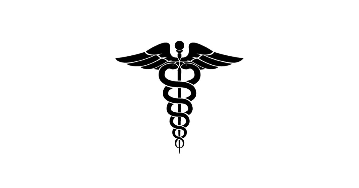A caduceus, symbol of healthcare